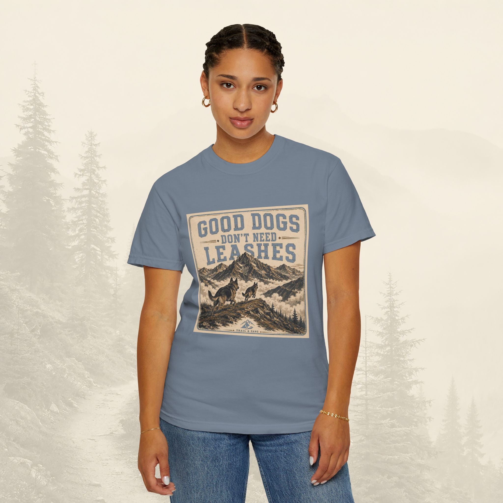 T-shirt "Les bons chiens n'ont pas besoin de laisse"