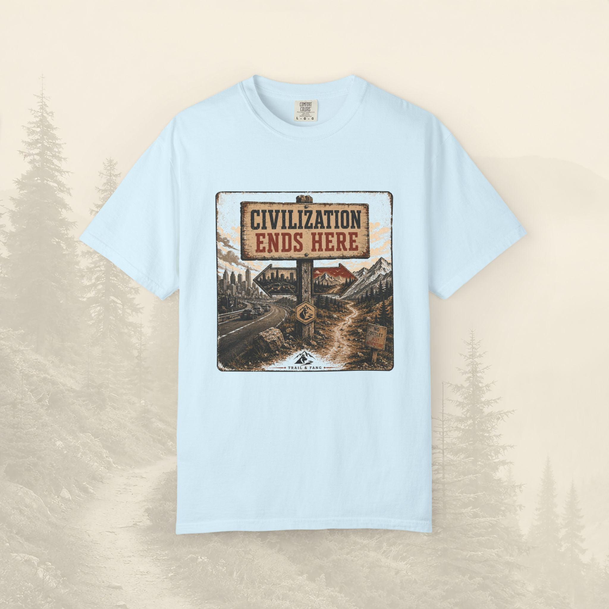 T-shirt La civilisation s'arrête ici