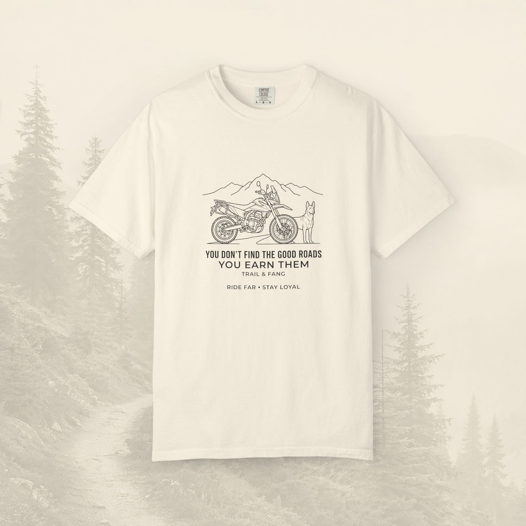 T-shirt « Les bonnes routes, ça se mérite »