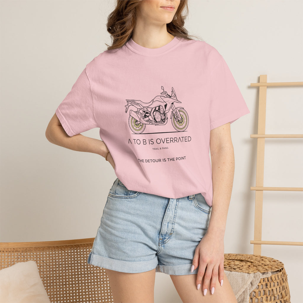 Le détour, c'est le but : T-shirt moto-aventure