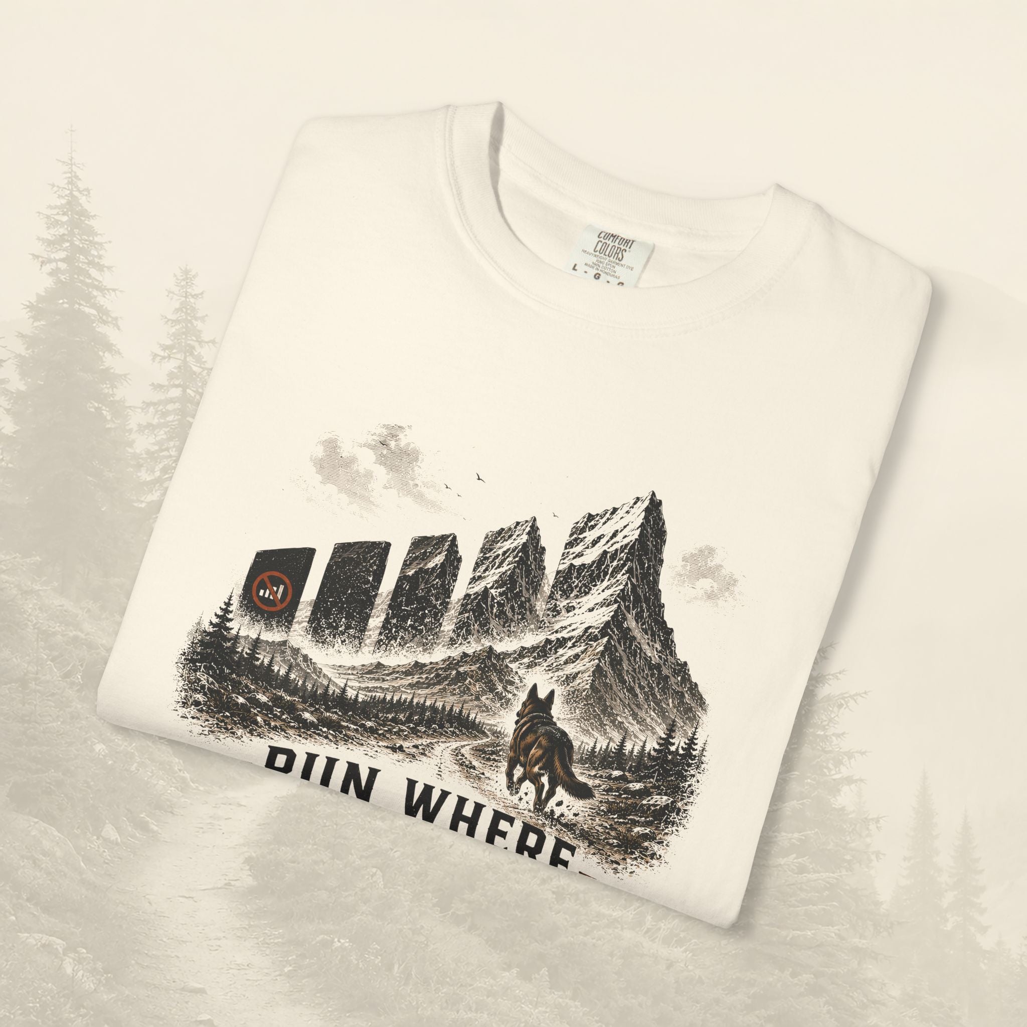 T-shirt Courir où le signal s'éteint