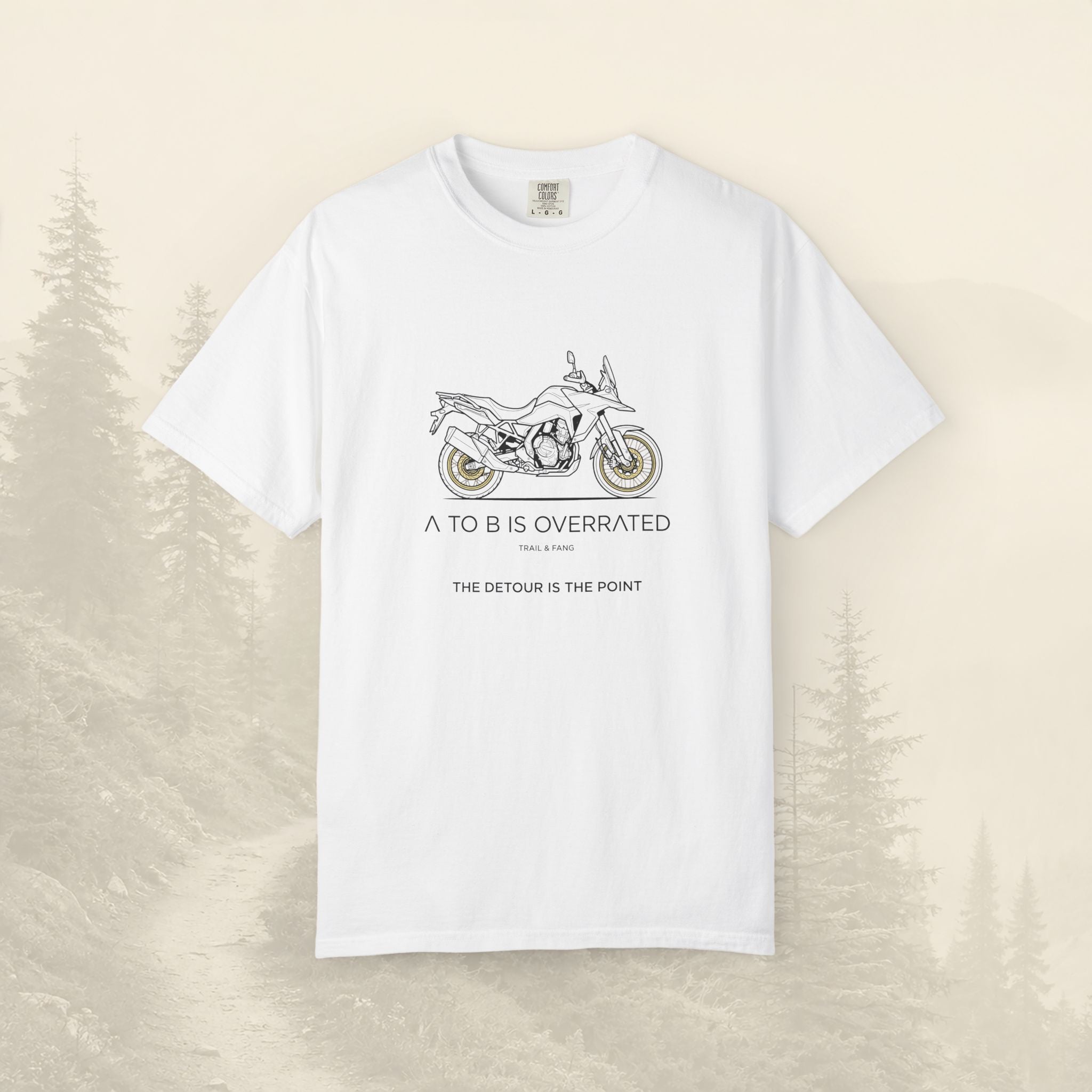 Le détour, c'est le but : T-shirt moto-aventure