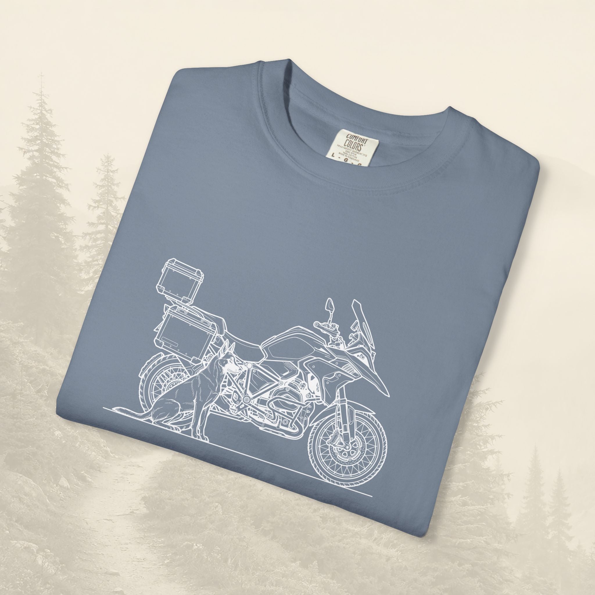 T-shirt moto d'aventure « Certains motards voyagent seuls »