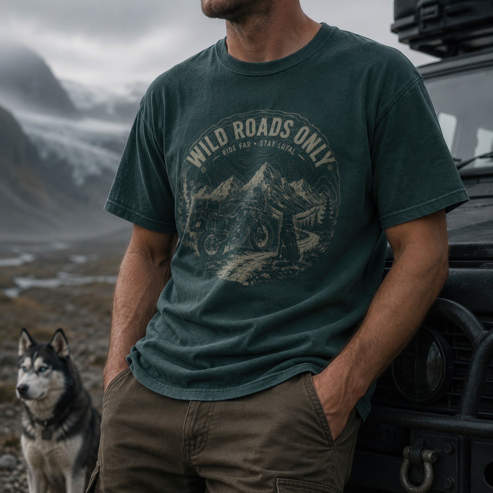 T-shirt Graphique "Wild Roads Only"