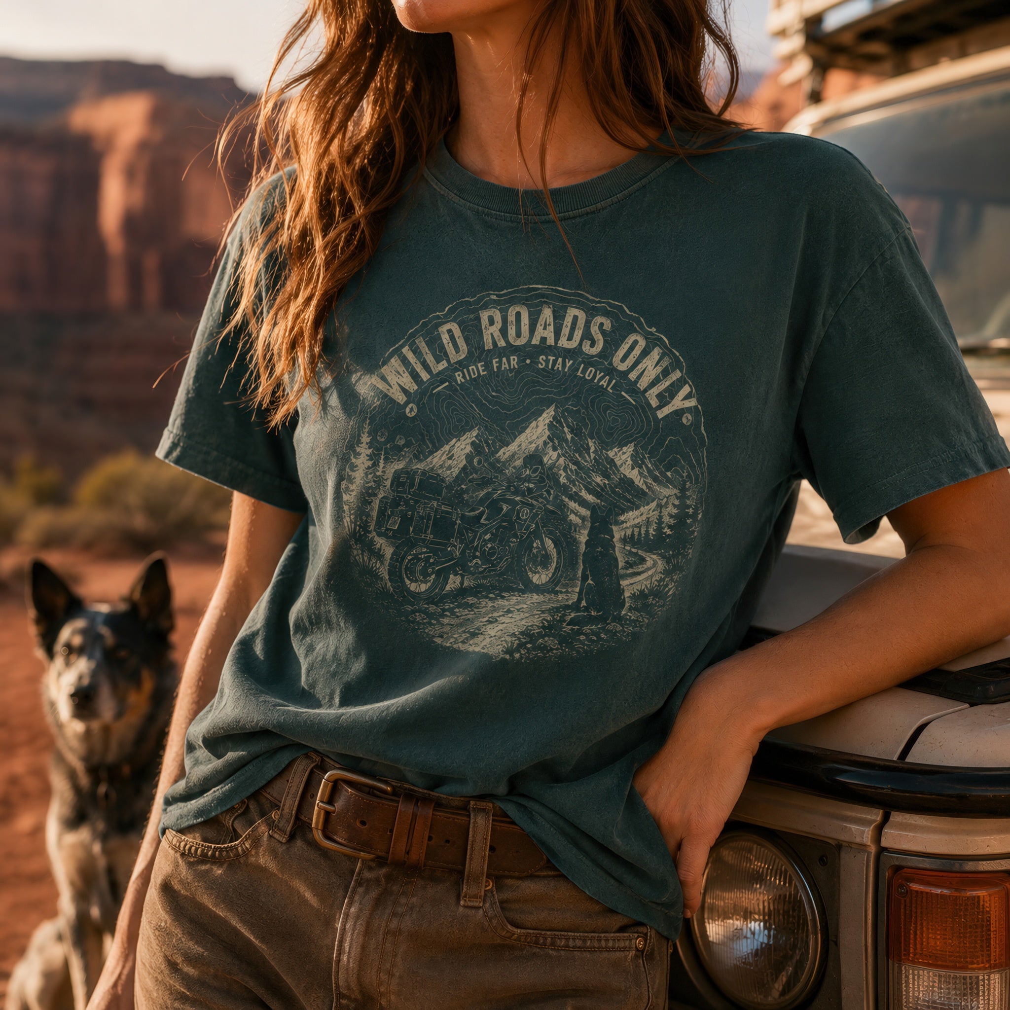 T-shirt Graphique "Wild Roads Only"