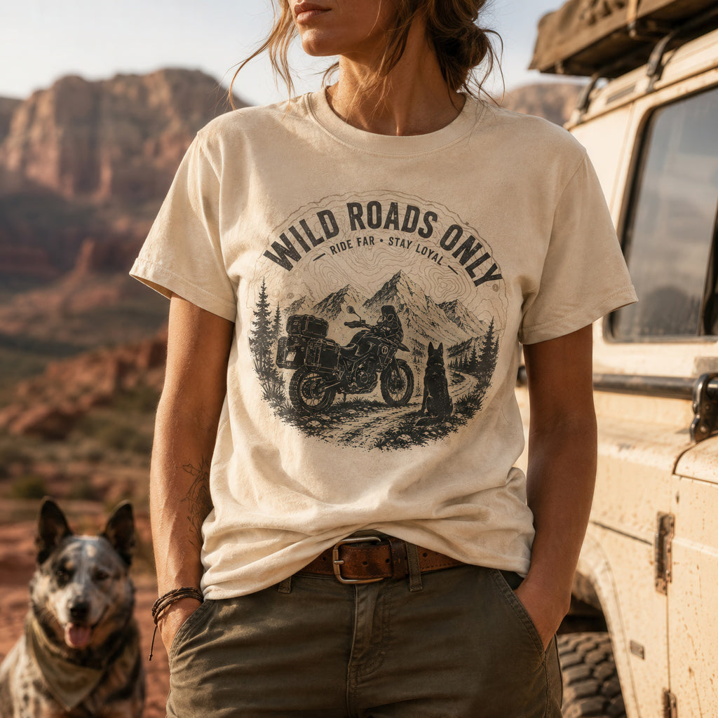 T-shirt Graphique "Wild Roads Only"