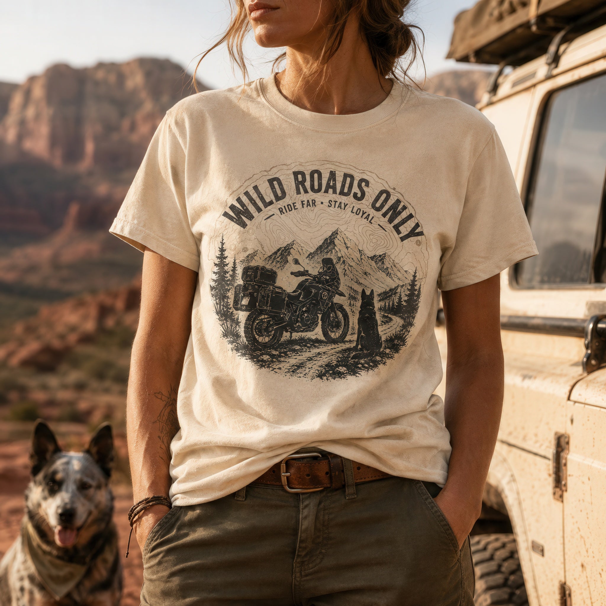 T-shirt Graphique "Wild Roads Only"
