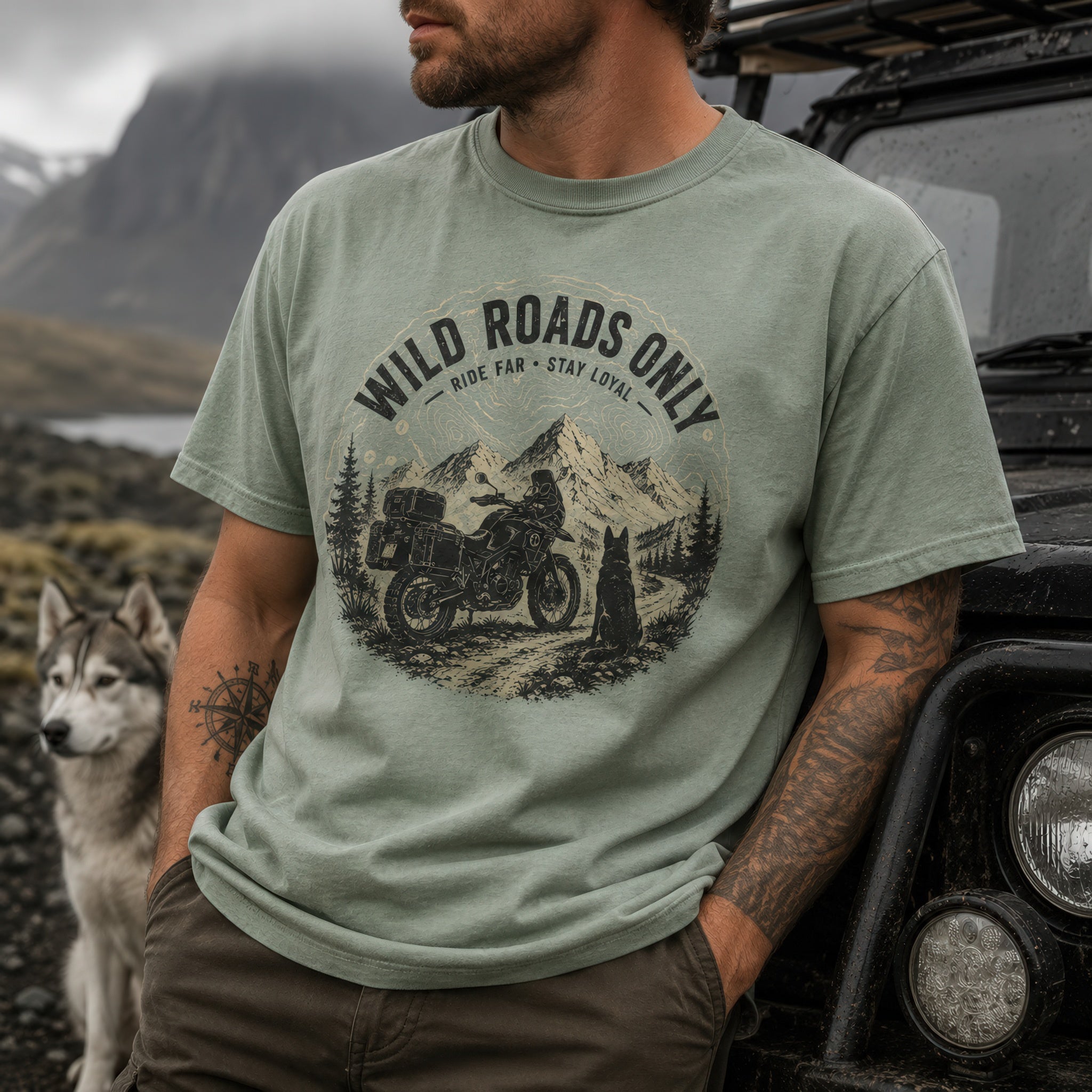 T-shirt Graphique "Wild Roads Only"