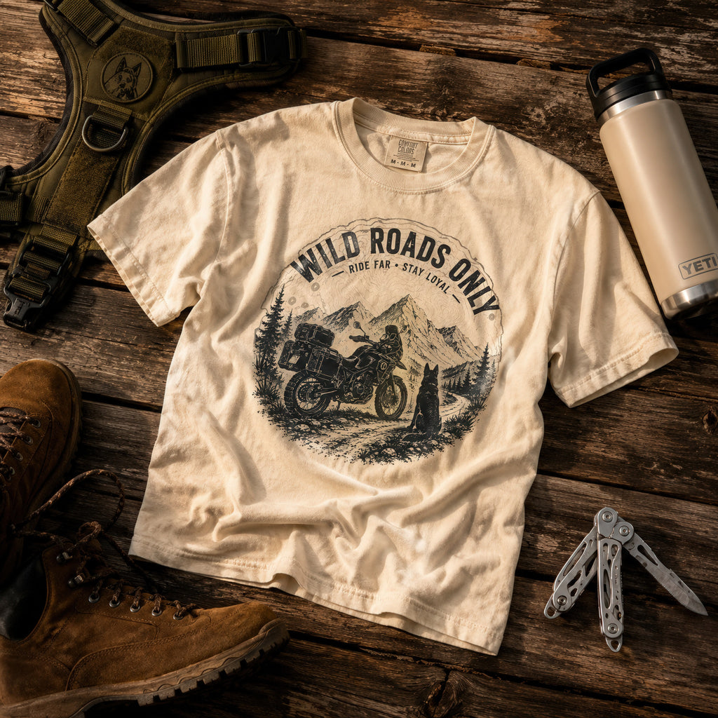 T-shirt Graphique "Wild Roads Only"