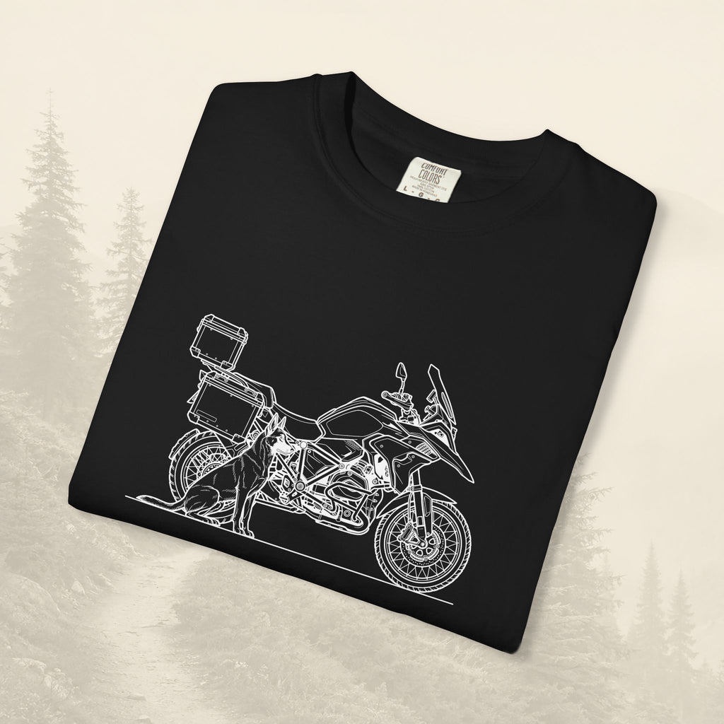 T-shirt moto d'aventure « Certains motards voyagent seuls »