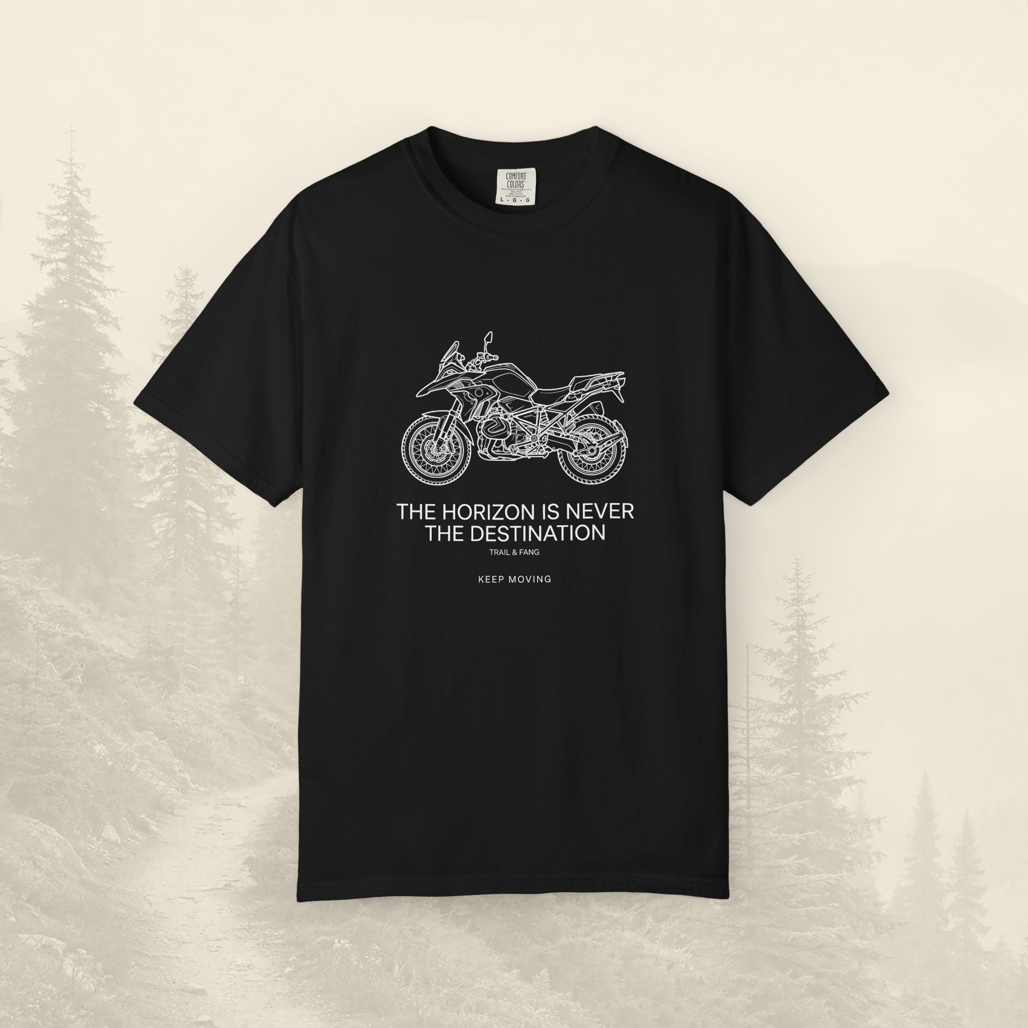 T-shirt moto Trail & Fang Horizon Destination Adventure