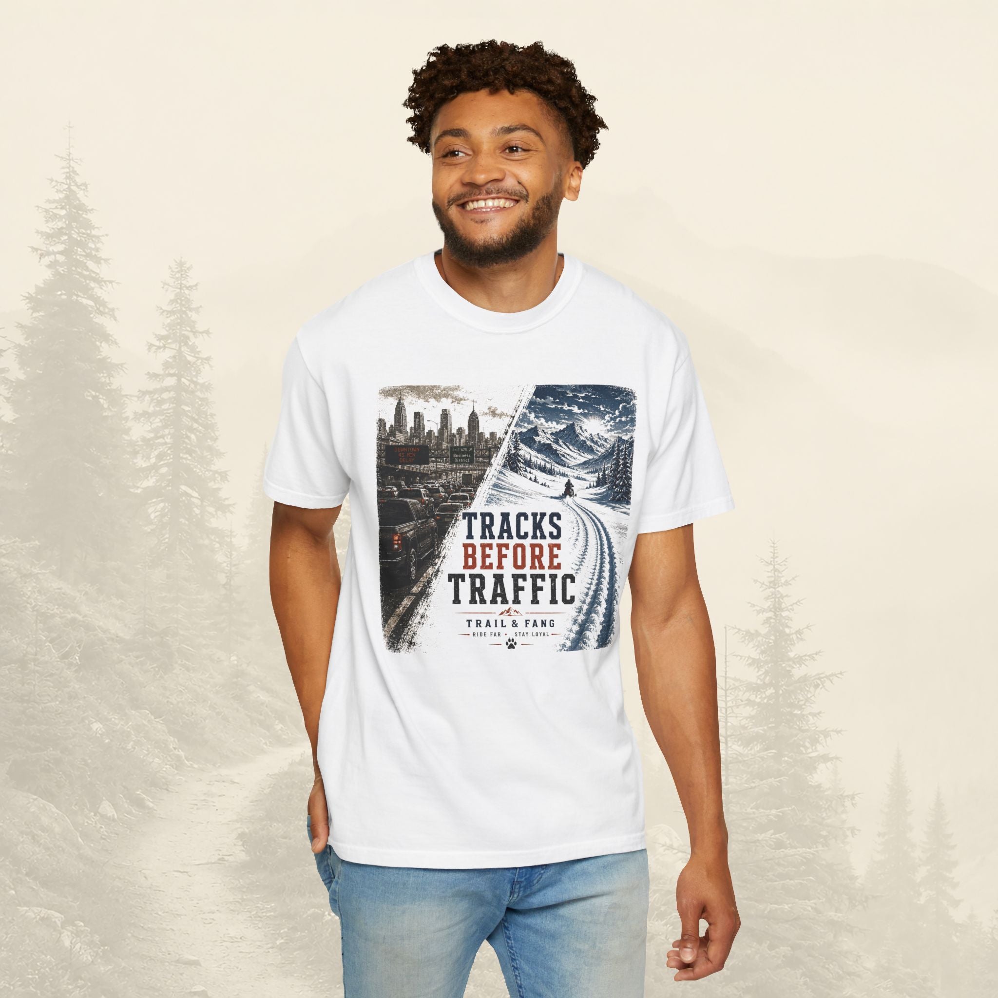 T-shirt "Tracks Before Traffic"