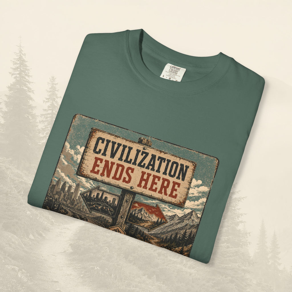 T-shirt La civilisation s'arrête ici