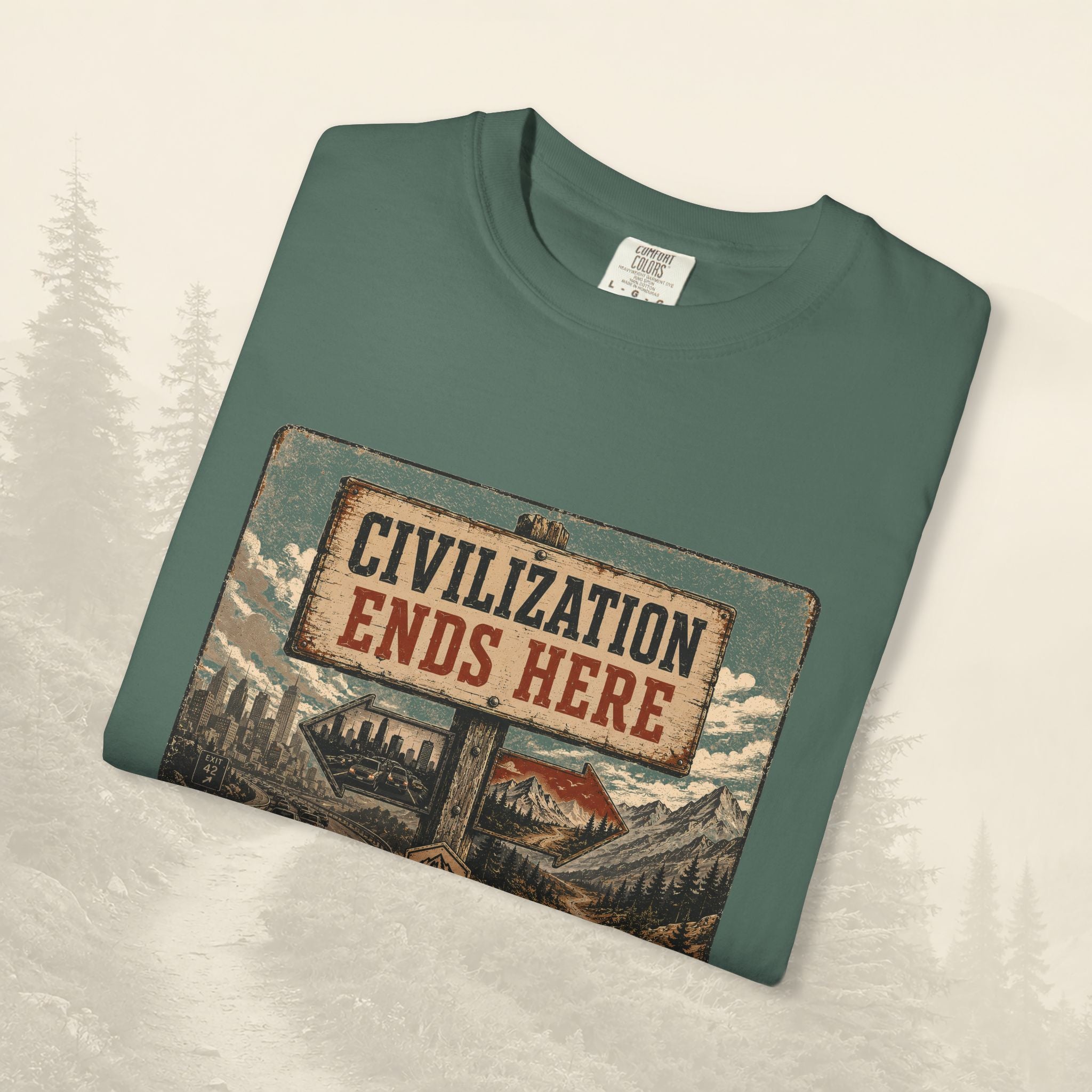 T-shirt La civilisation s'arrête ici