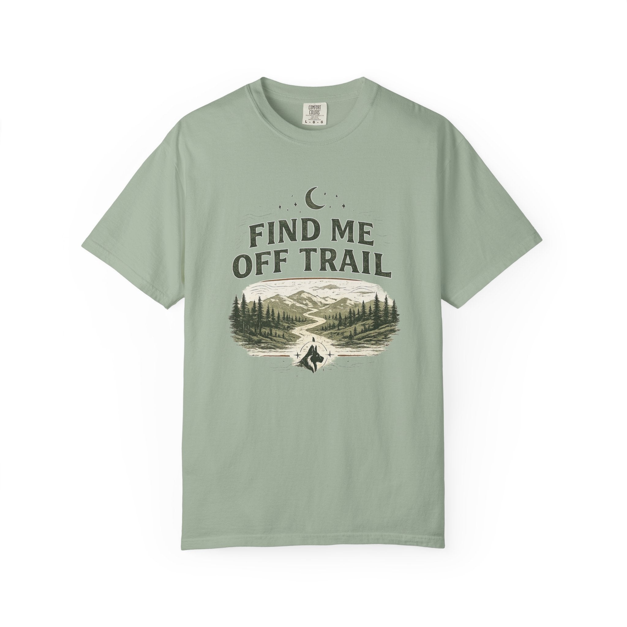 T-shirt « Find Me Off Trail » — T-shirt graphique camping et randonnée