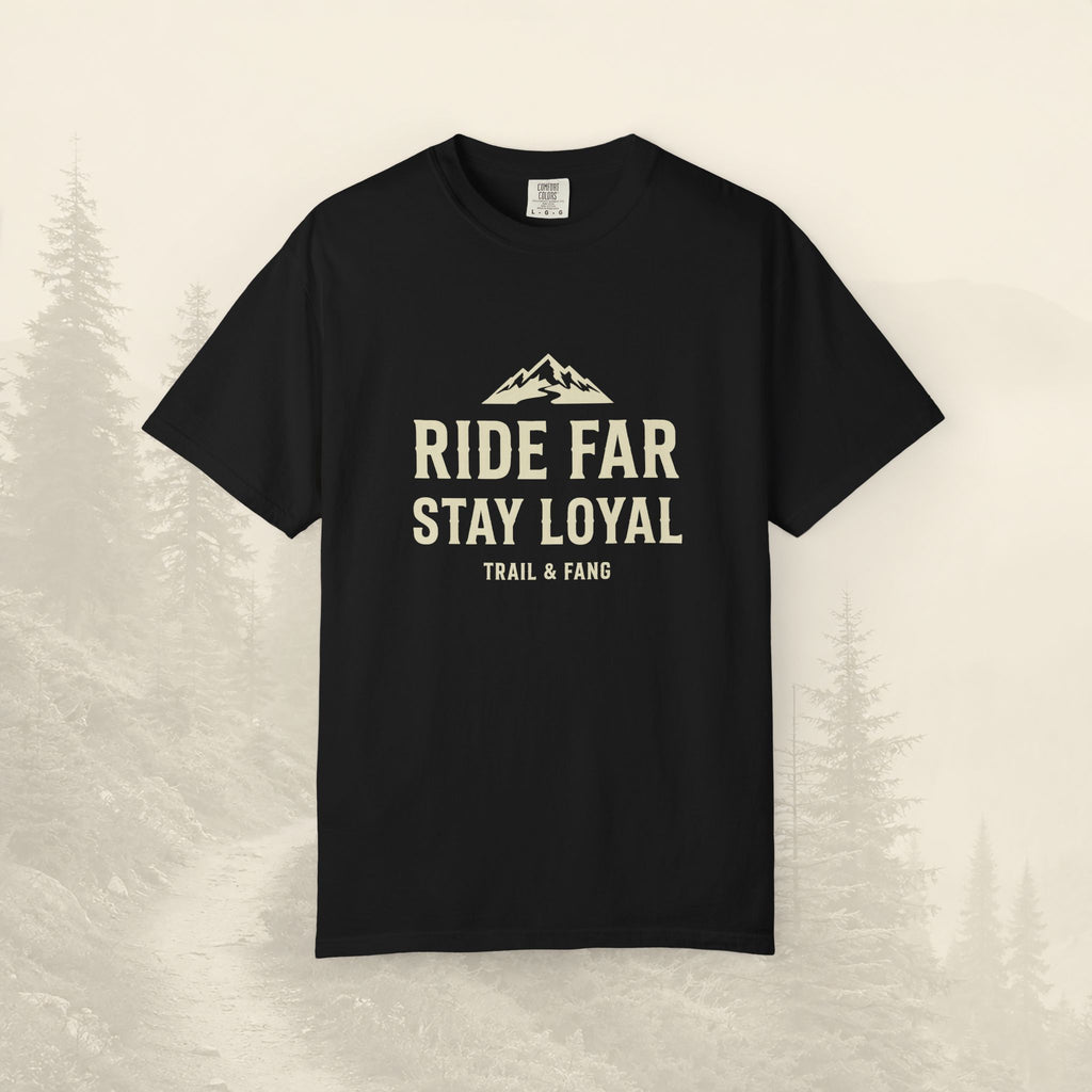 T-shirt « Ride Far Stay Loyal » — T-shirt graphique Montagne Aventure