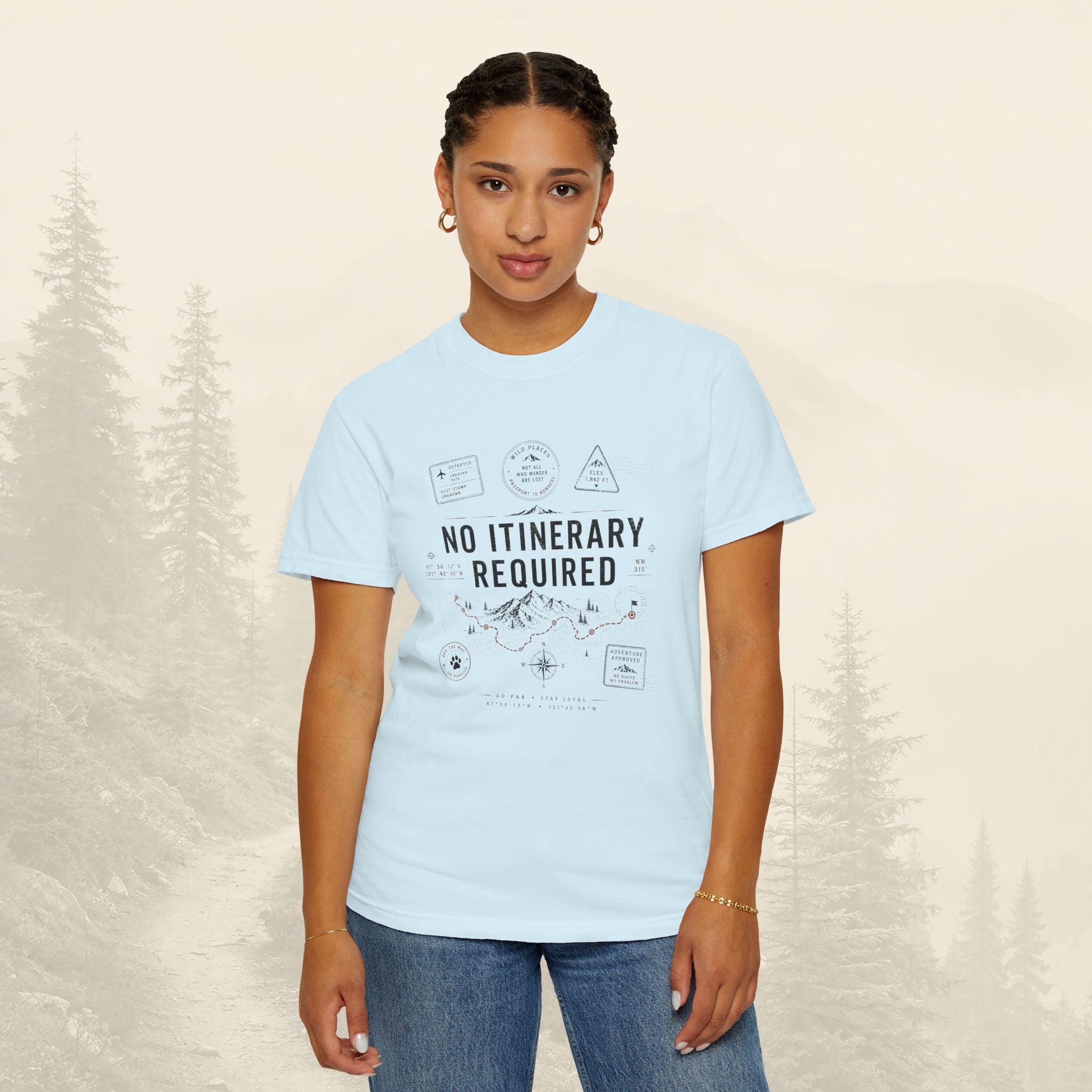 T-shirt « Pas d'itinéraire requis »