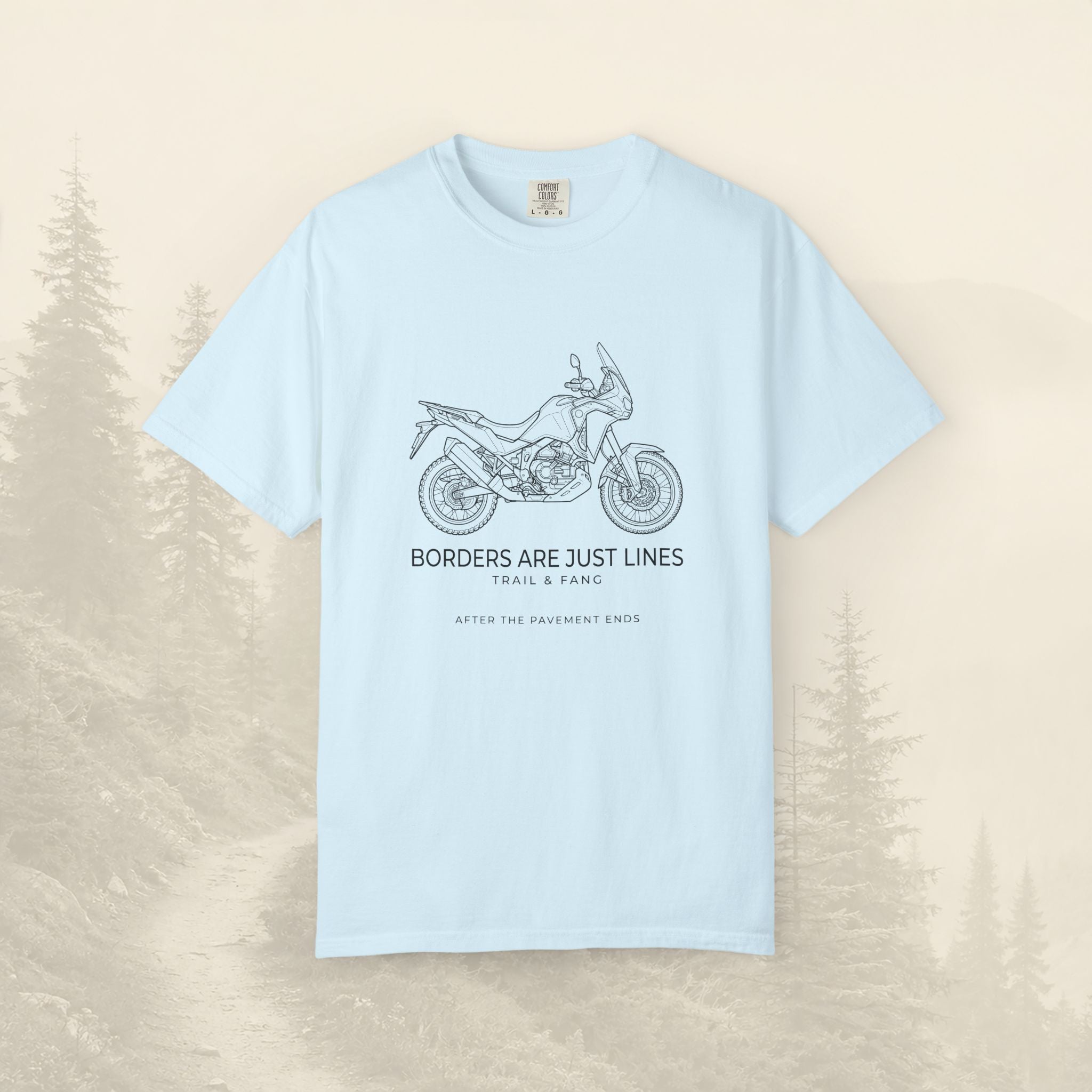 Les frontières ne sont que des lignes - T-shirt moto aventure