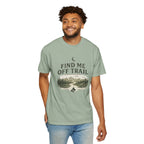 T-shirt « Find Me Off Trail » — T-shirt graphique camping et randonnée