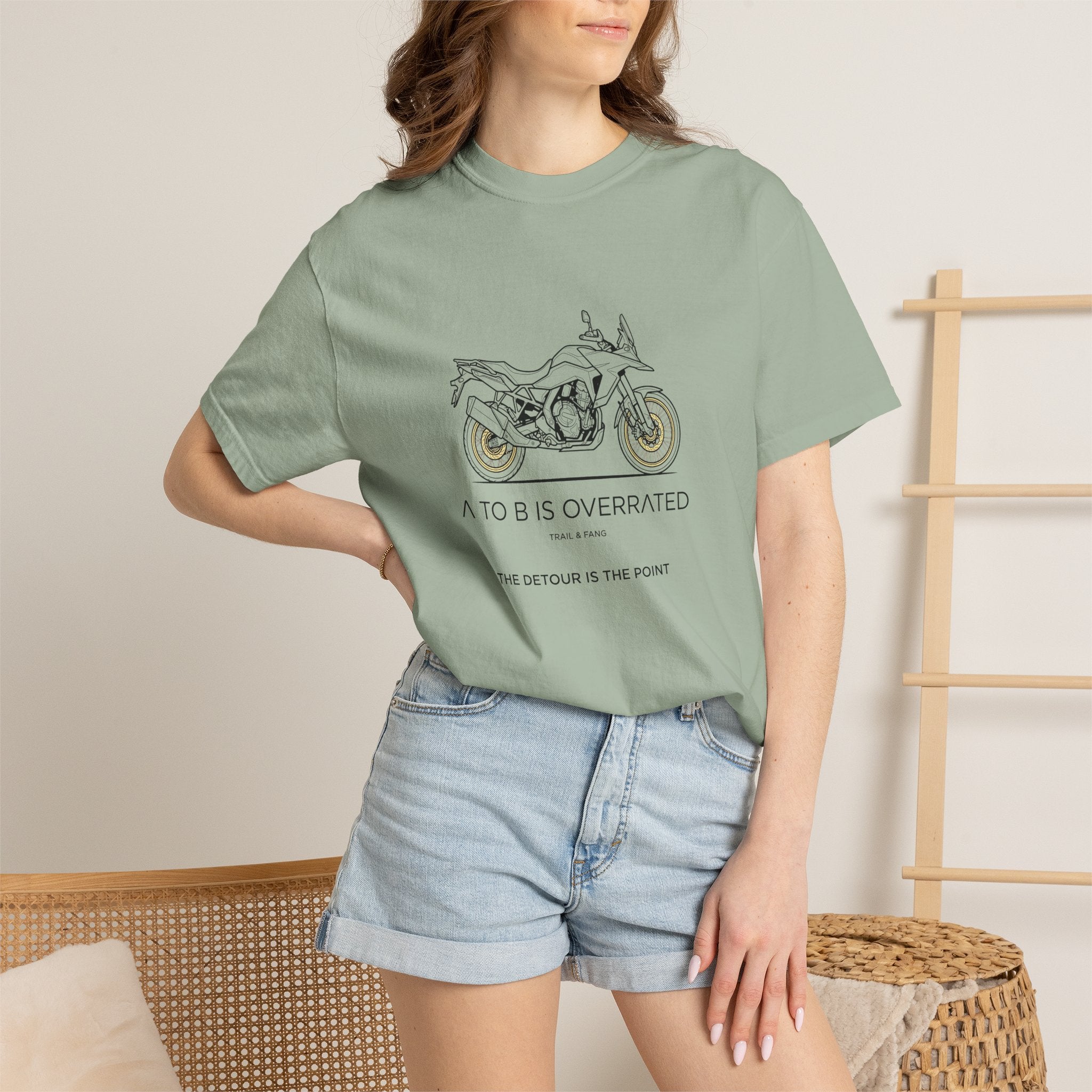 Le détour, c'est le but : T-shirt moto-aventure