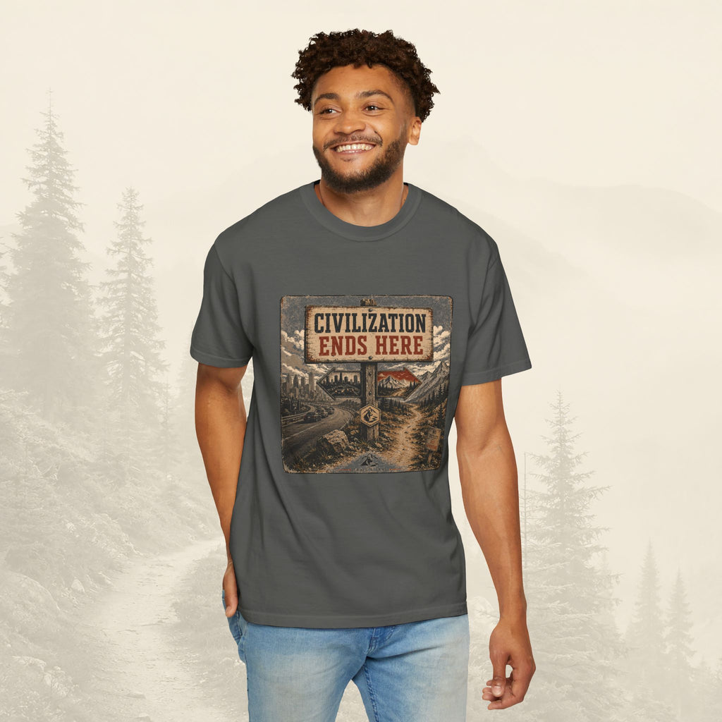 T-shirt La civilisation s'arrête ici