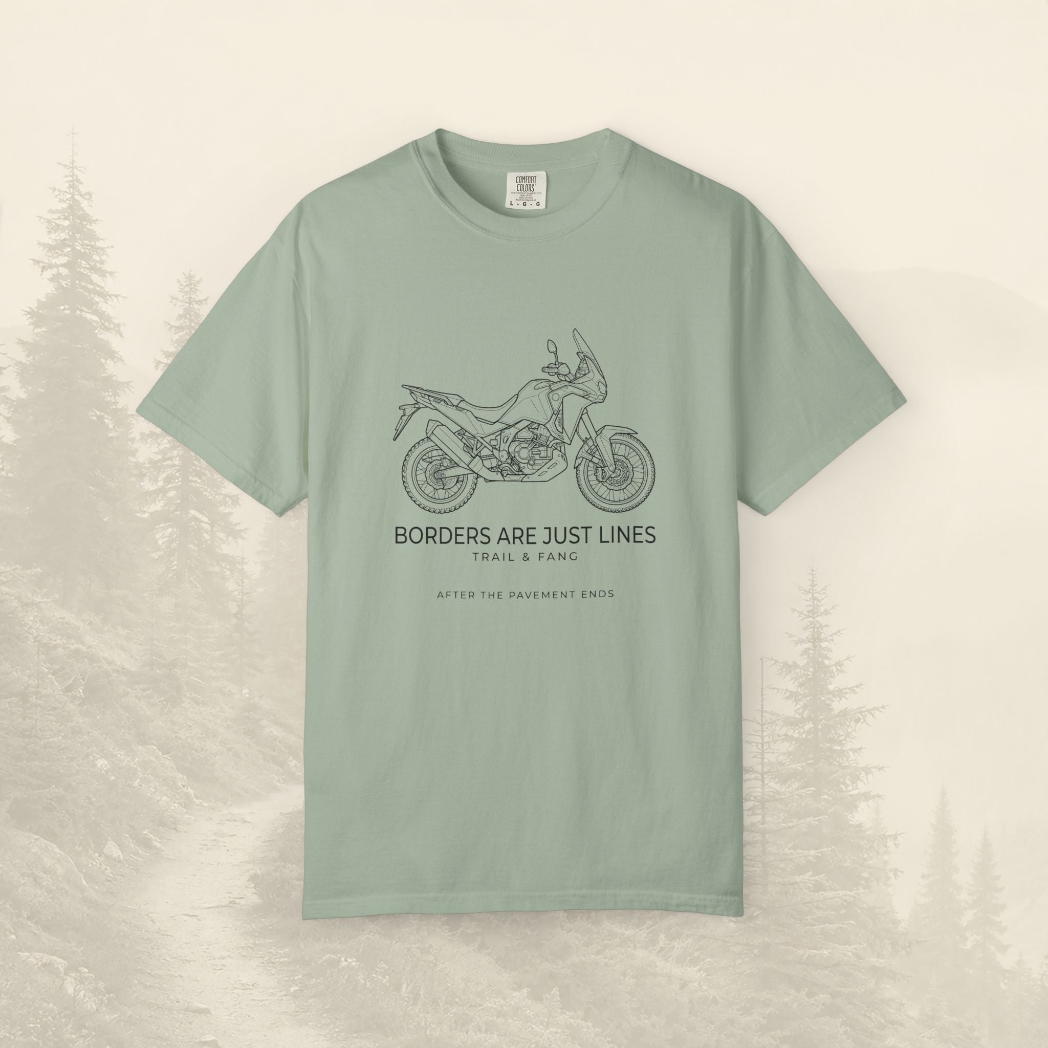 Les frontières ne sont que des lignes - T-shirt moto aventure