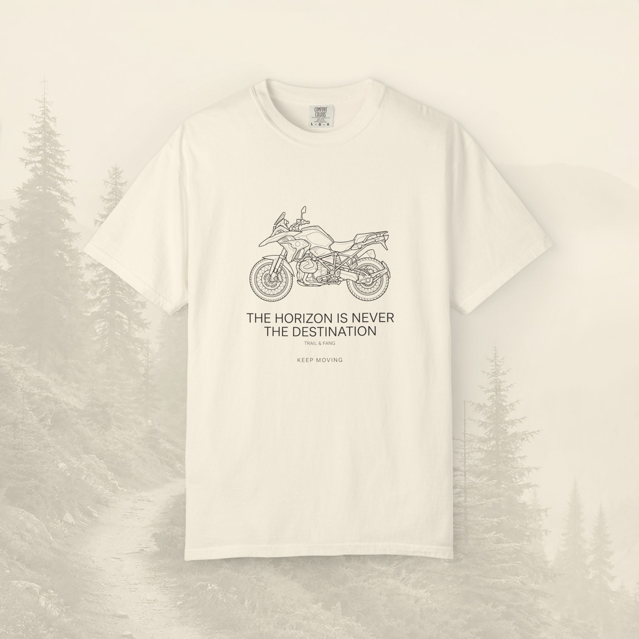 T-shirt moto Trail & Fang Horizon Destination Adventure