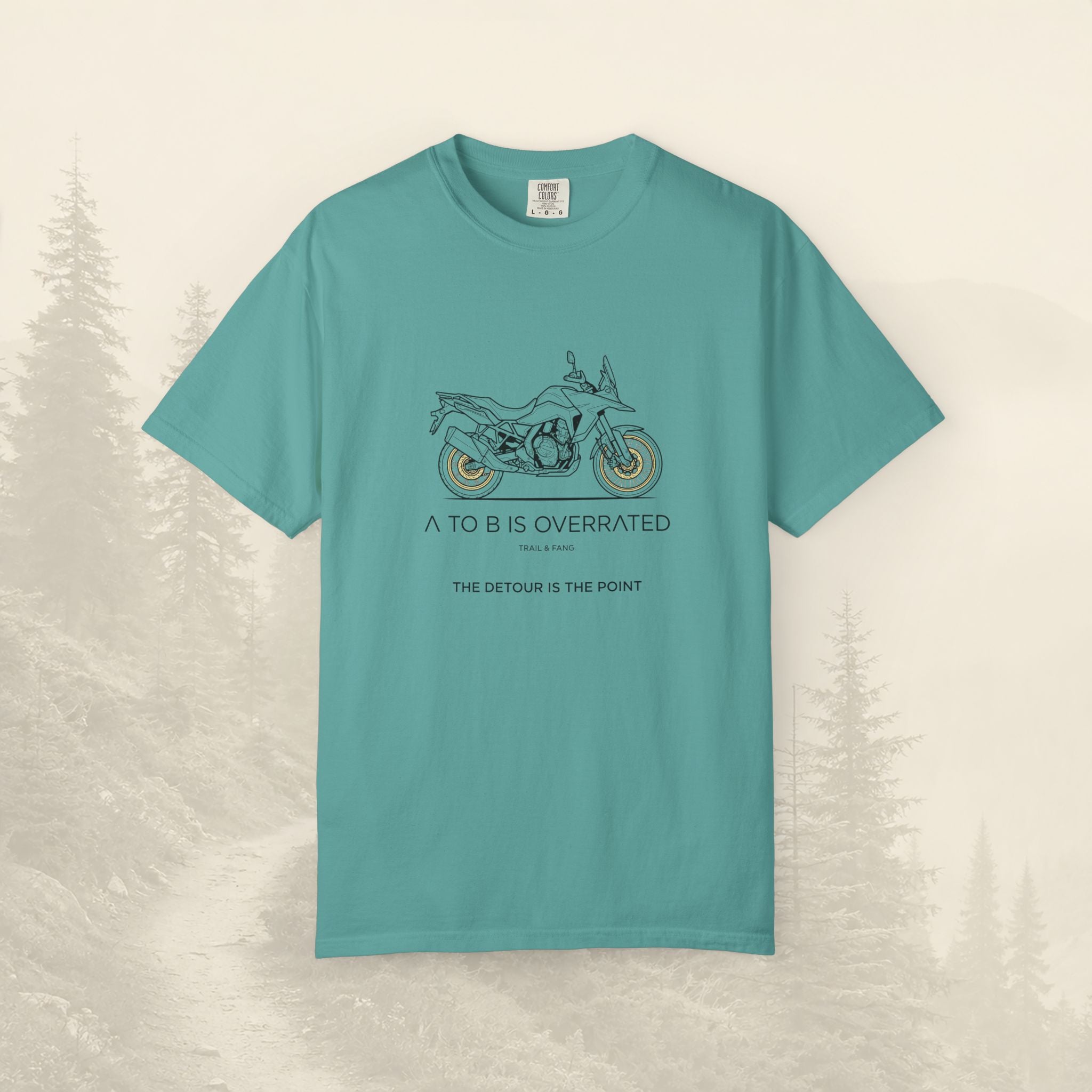 Le détour, c'est le but : T-shirt moto-aventure