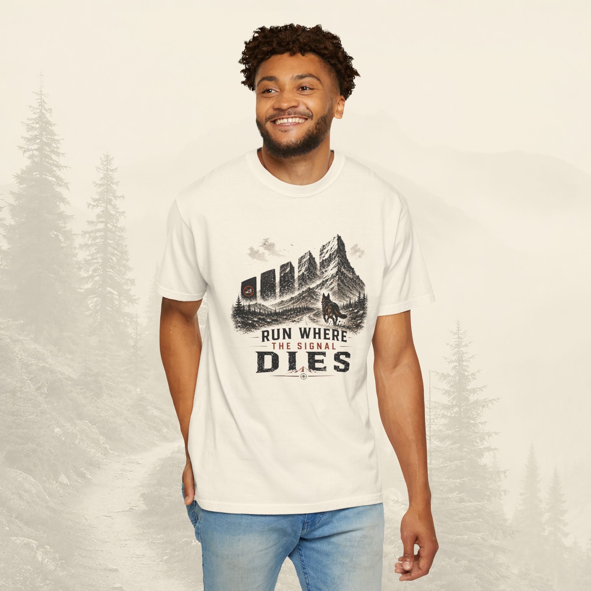 T-shirt Courir où le signal s'éteint