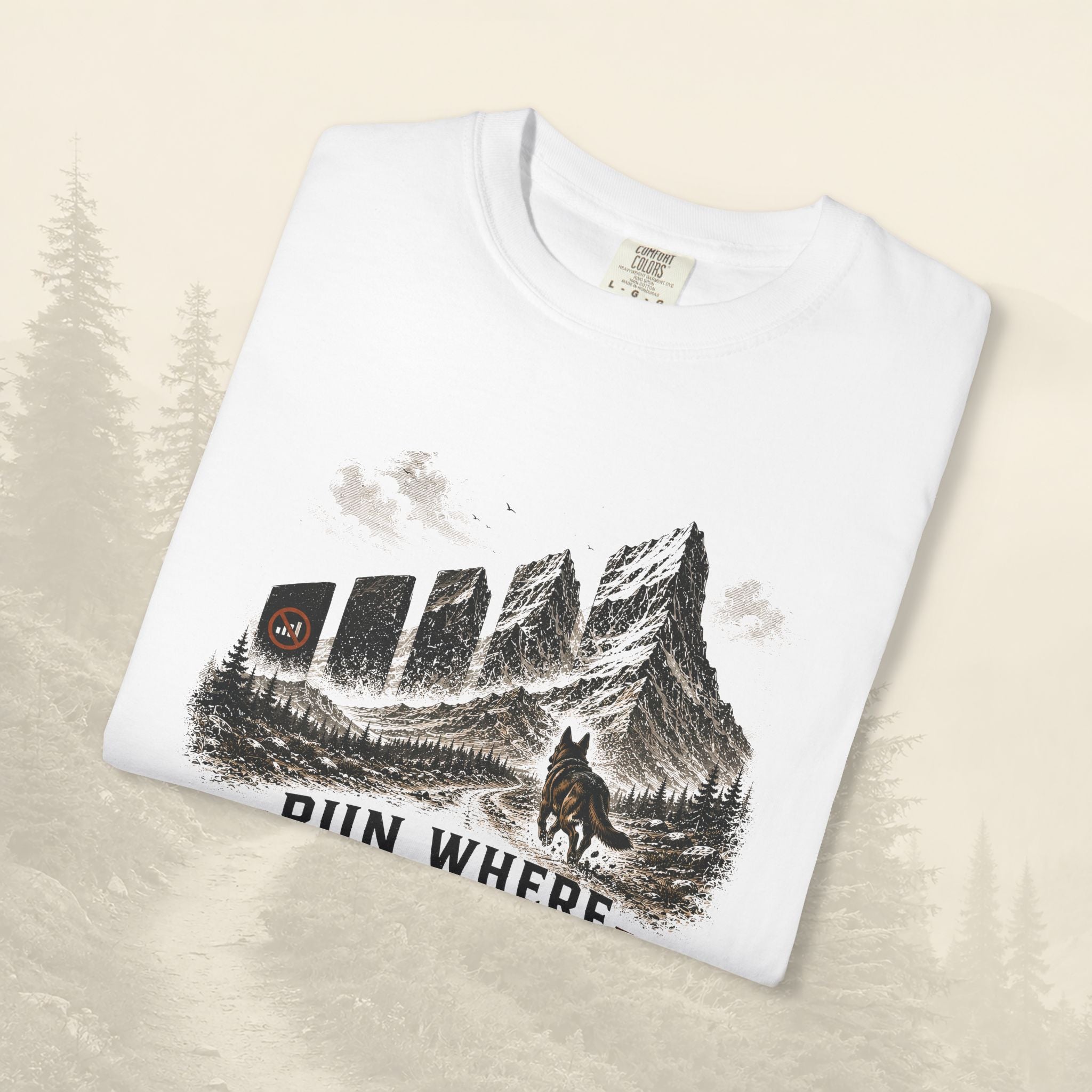 T-shirt Courir où le signal s'éteint