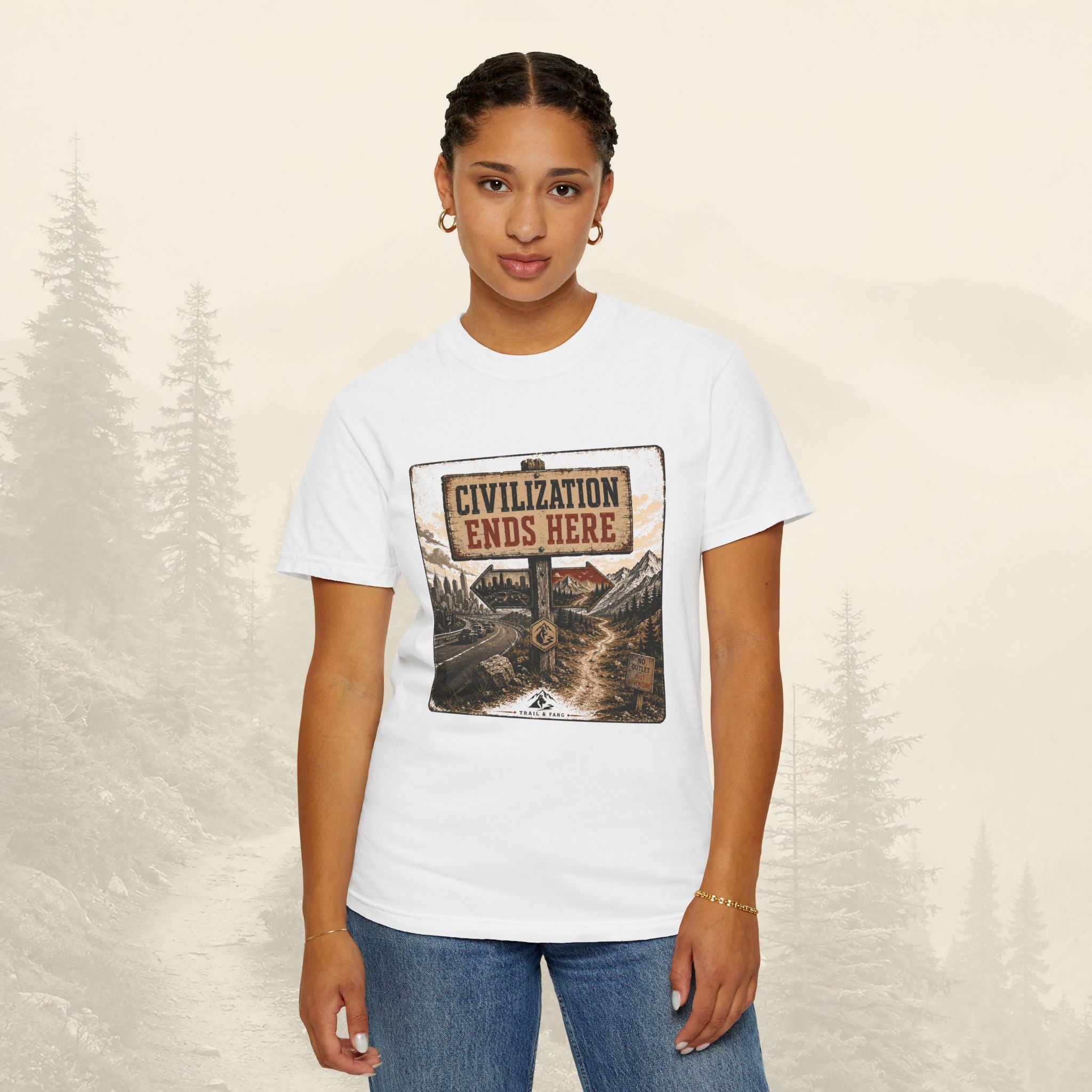 T-shirt La civilisation s'arrête ici
