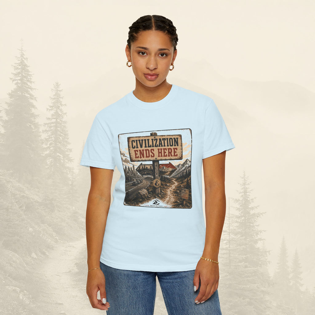 T-shirt La civilisation s'arrête ici