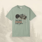 Les meilleures histoires commencent avec un t-shirt vide.
