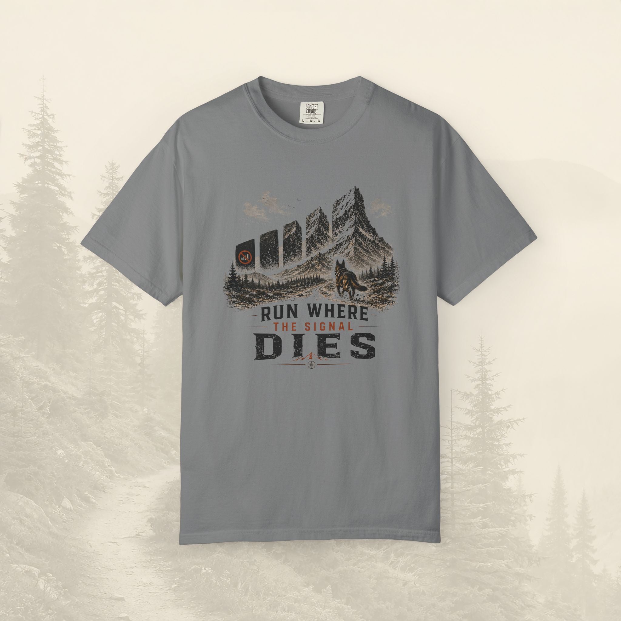 T-shirt Courir où le signal s'éteint