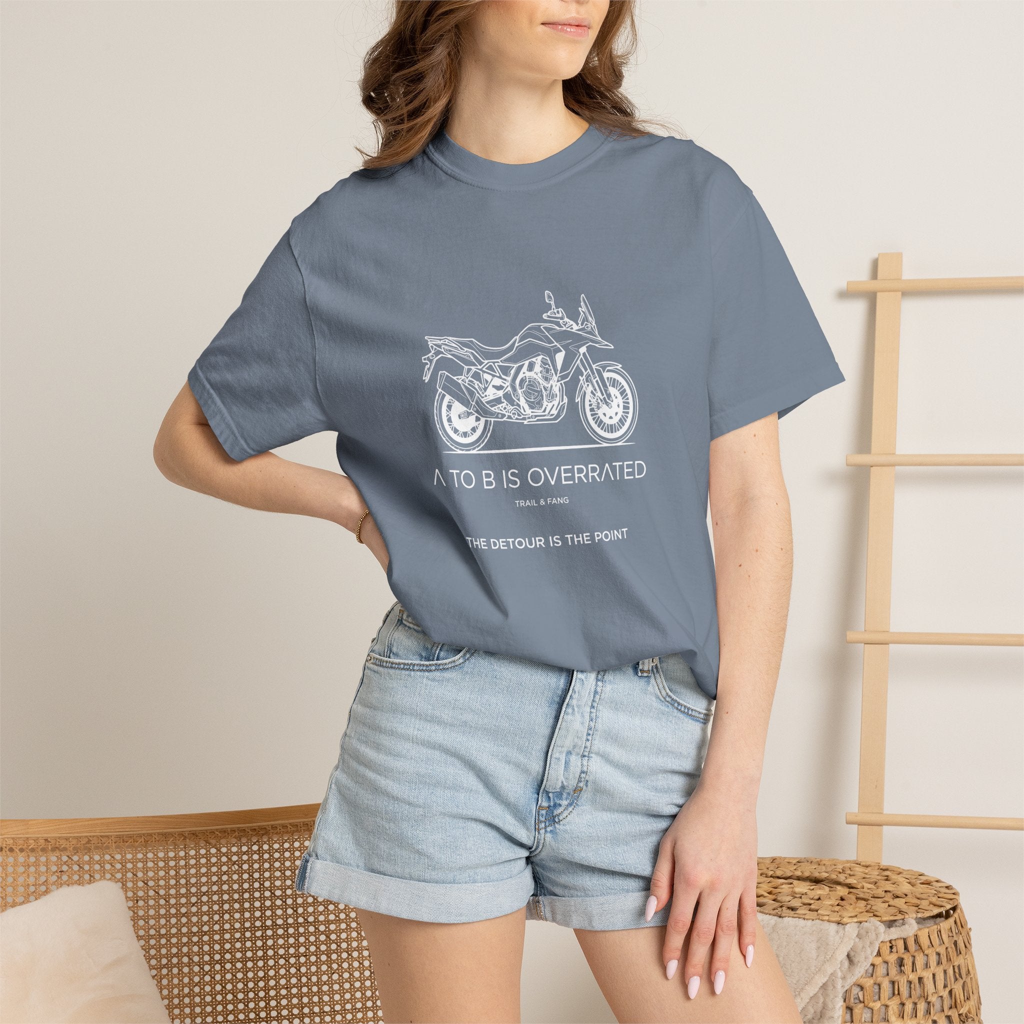 Le détour, c'est le but : T-shirt moto-aventure