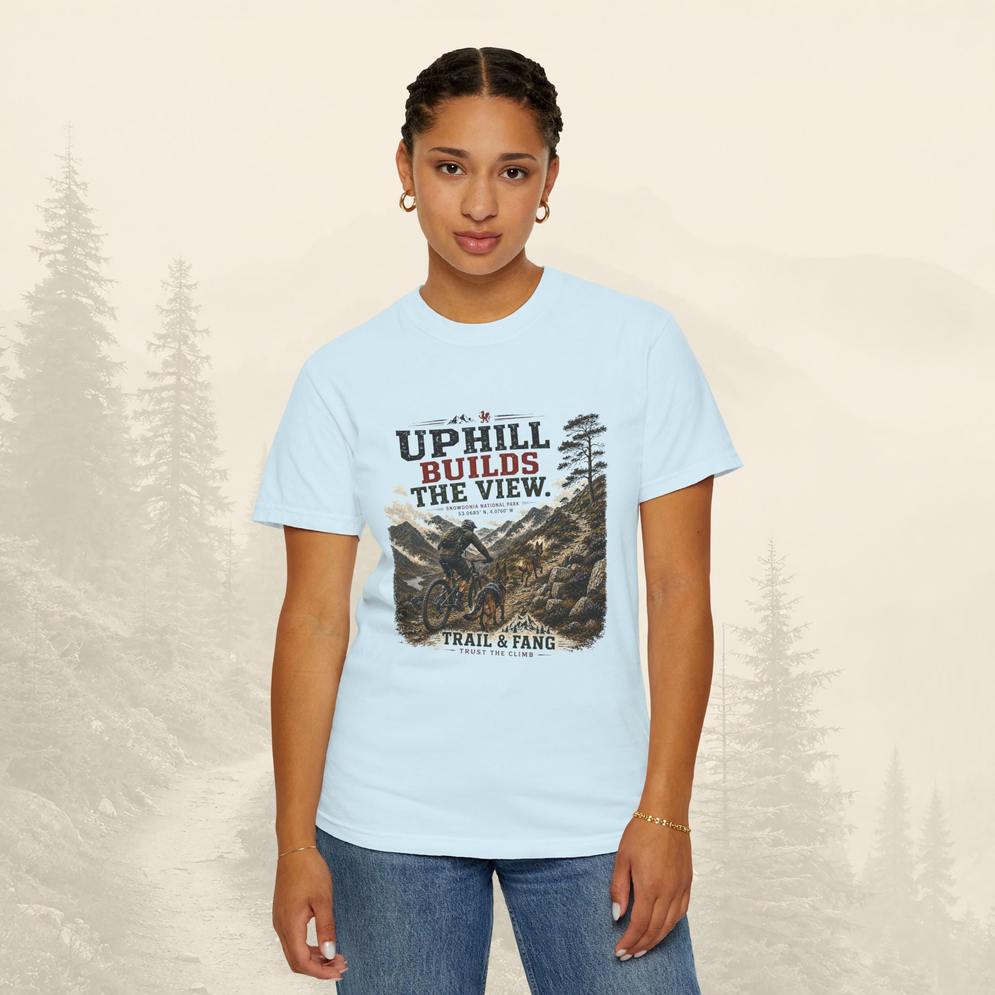 Le t-shirt « À force de monter, on découvre la vue »