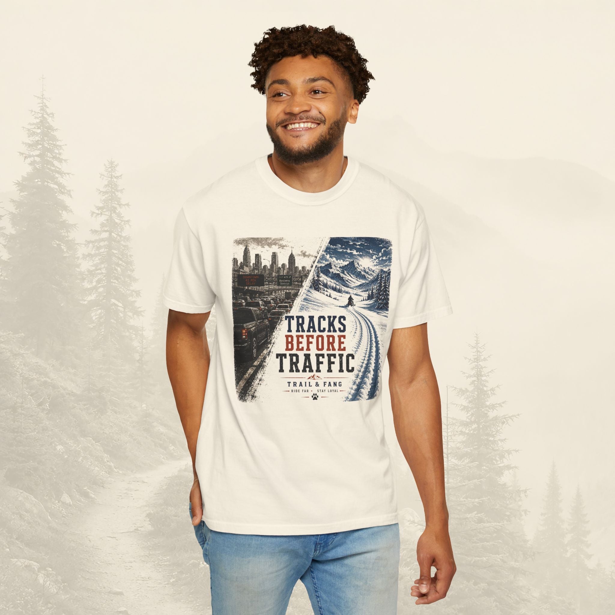 T-shirt "Tracks Before Traffic"