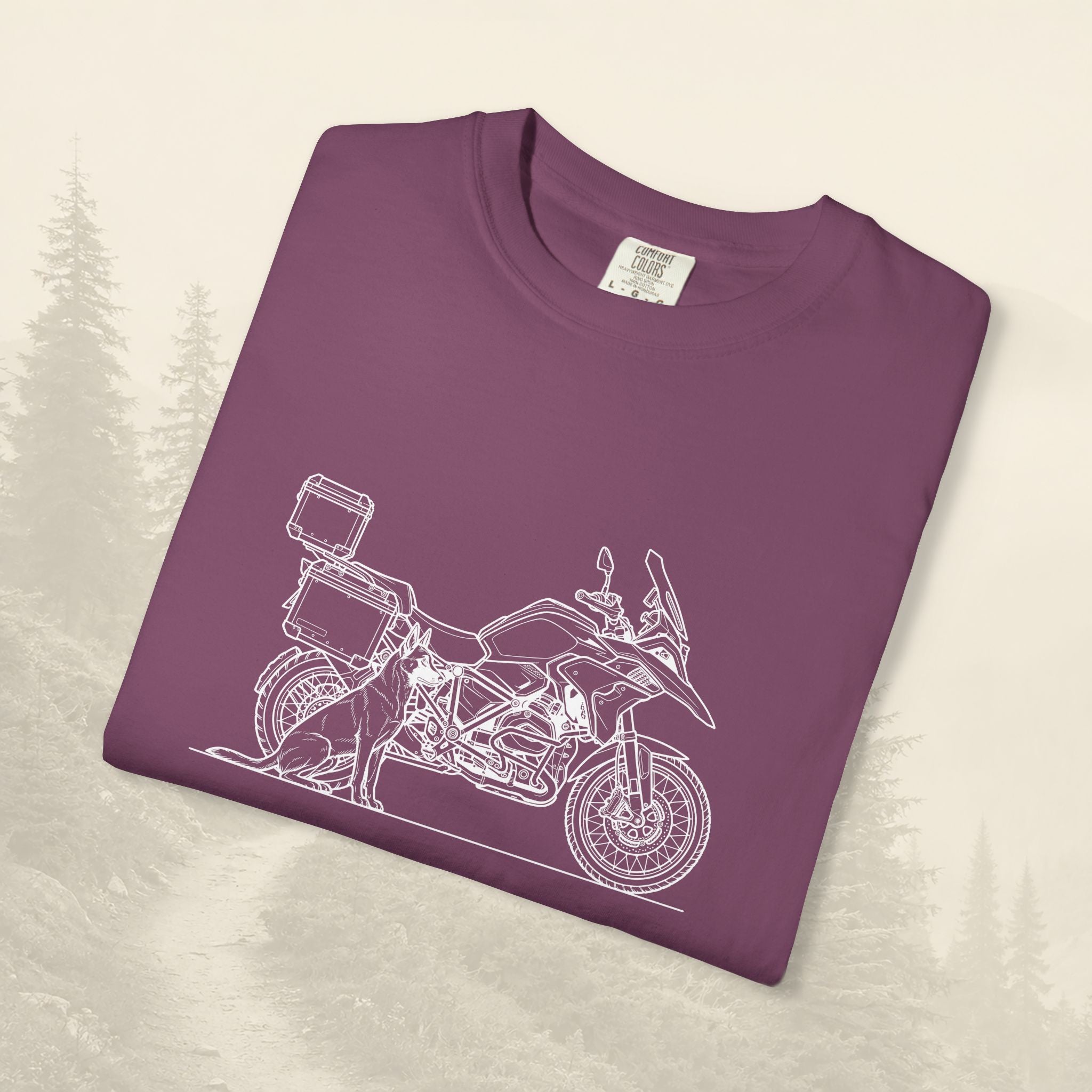 T-shirt moto d'aventure « Certains motards voyagent seuls »