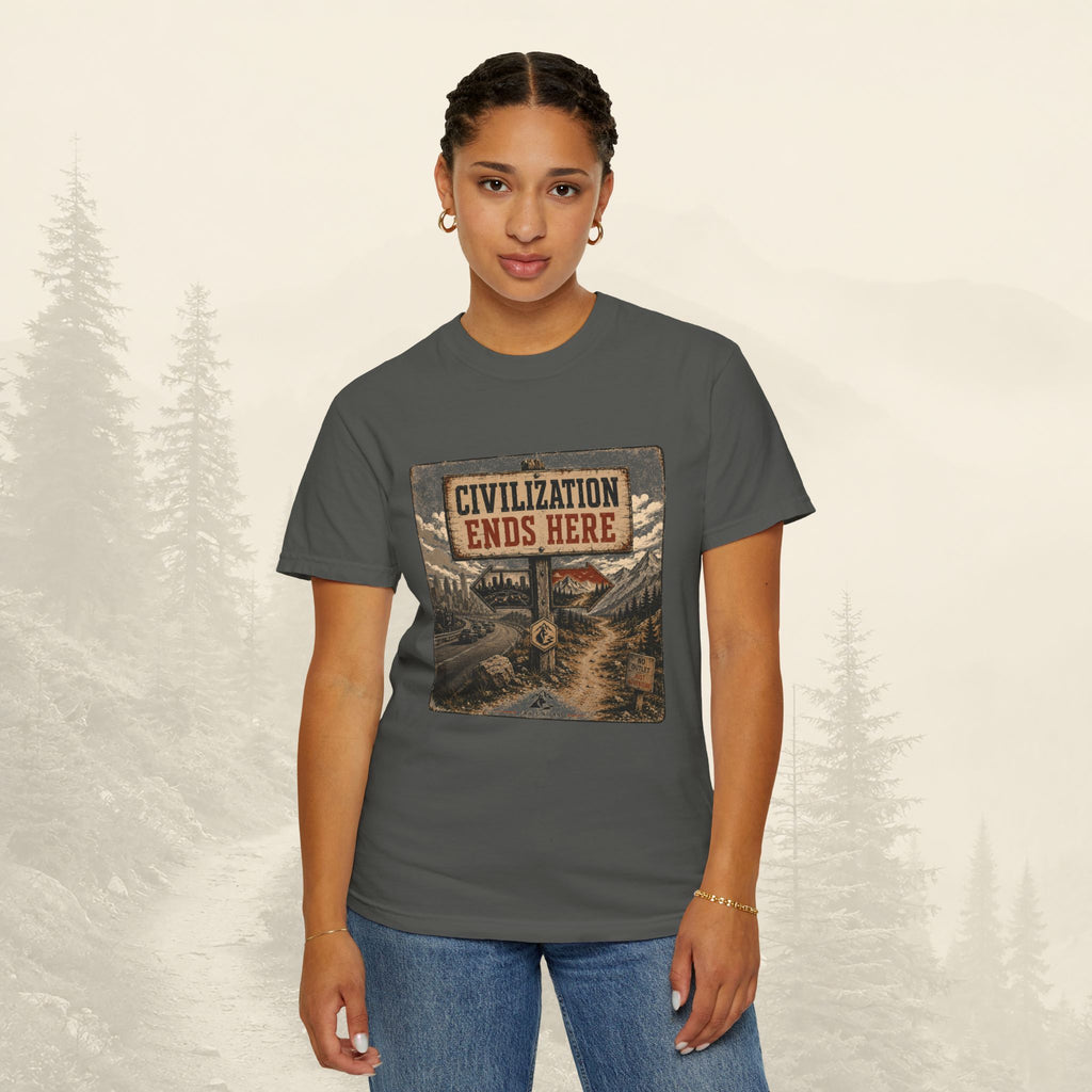 T-shirt La civilisation s'arrête ici