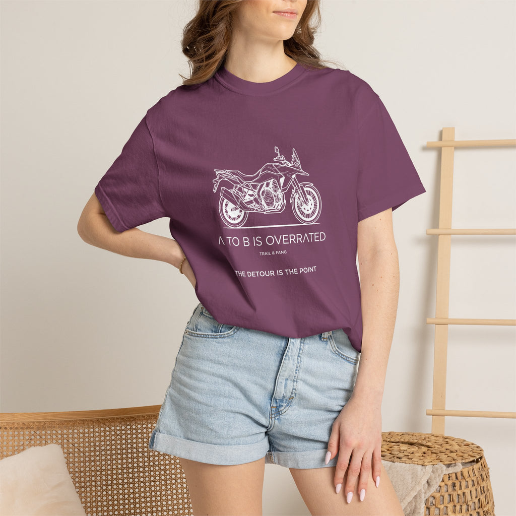 Le détour, c'est le but : T-shirt moto-aventure