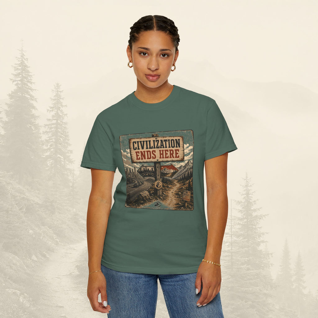 T-shirt La civilisation s'arrête ici