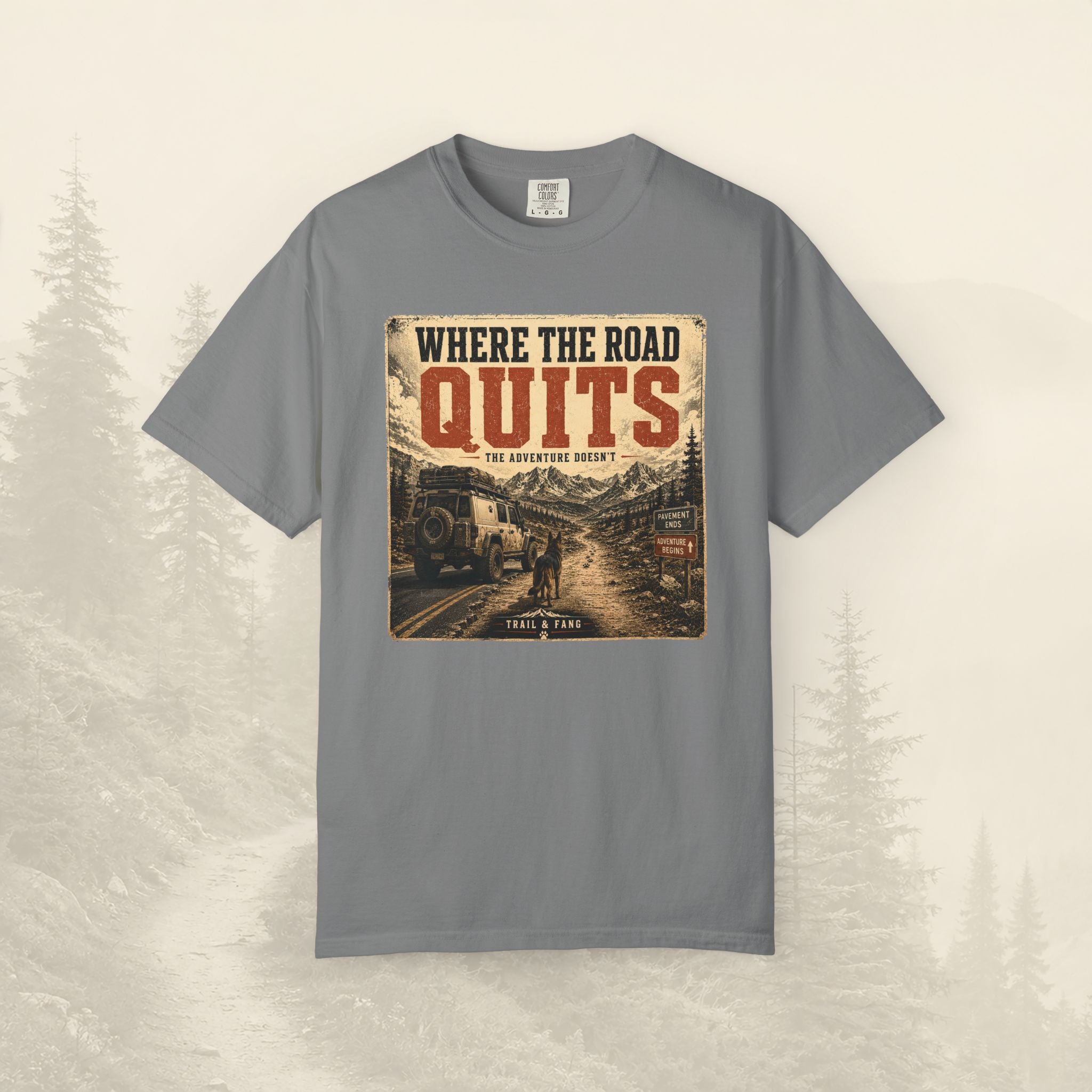 T-shirt Là où la route s'arrête