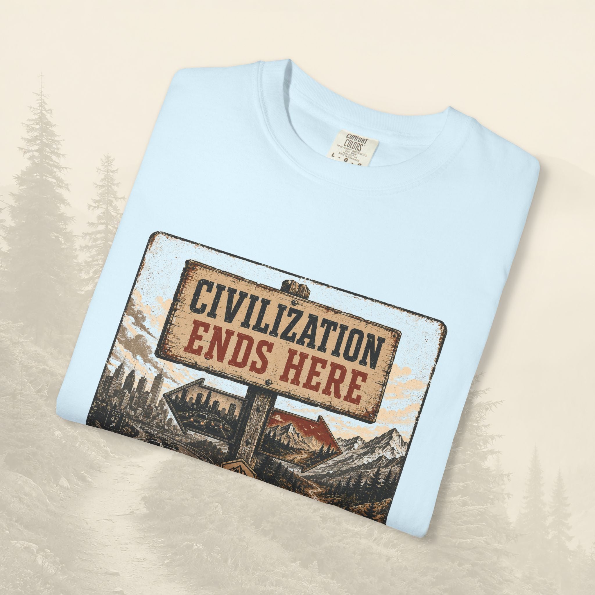 T-shirt La civilisation s'arrête ici