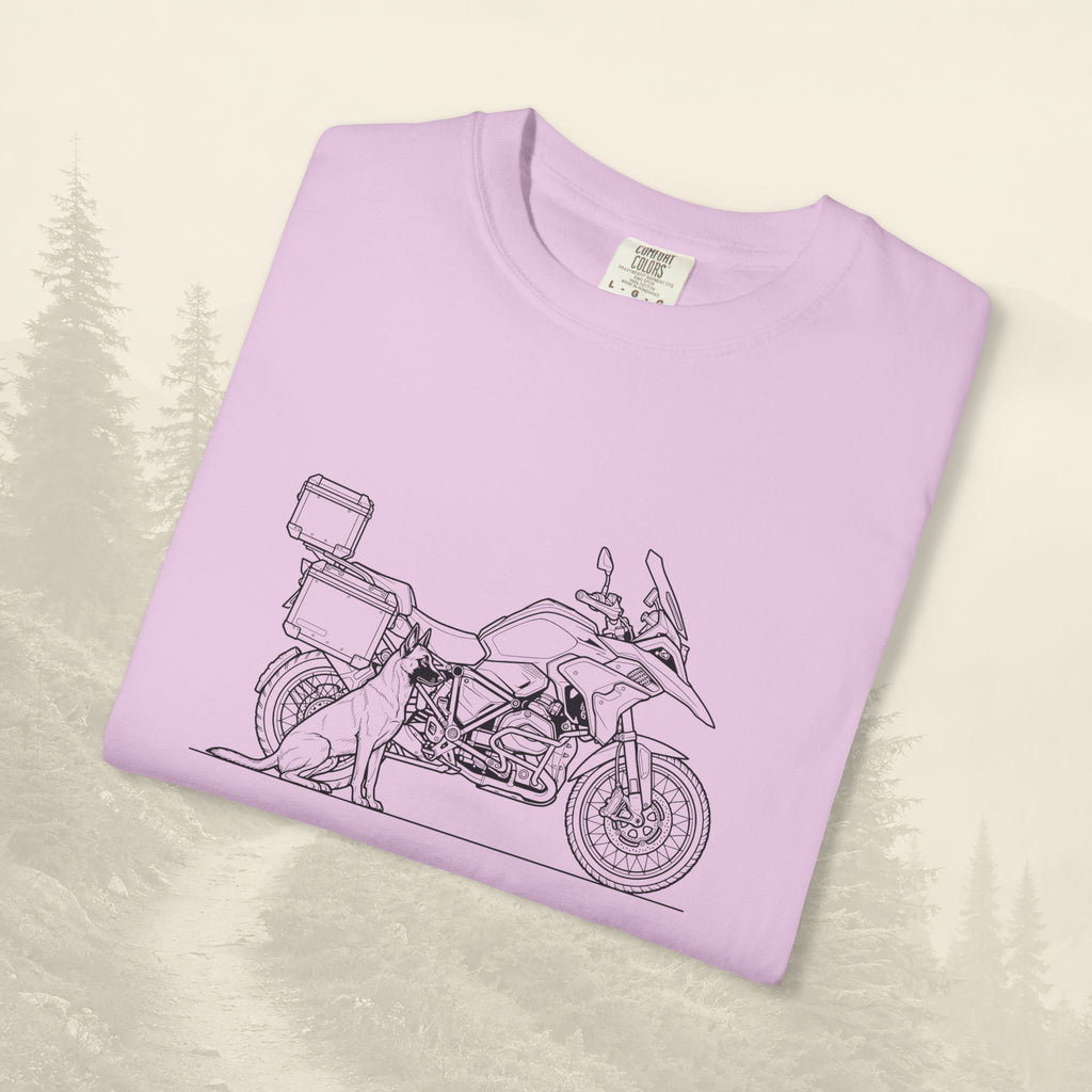 T-shirt moto d'aventure « Certains motards voyagent seuls »