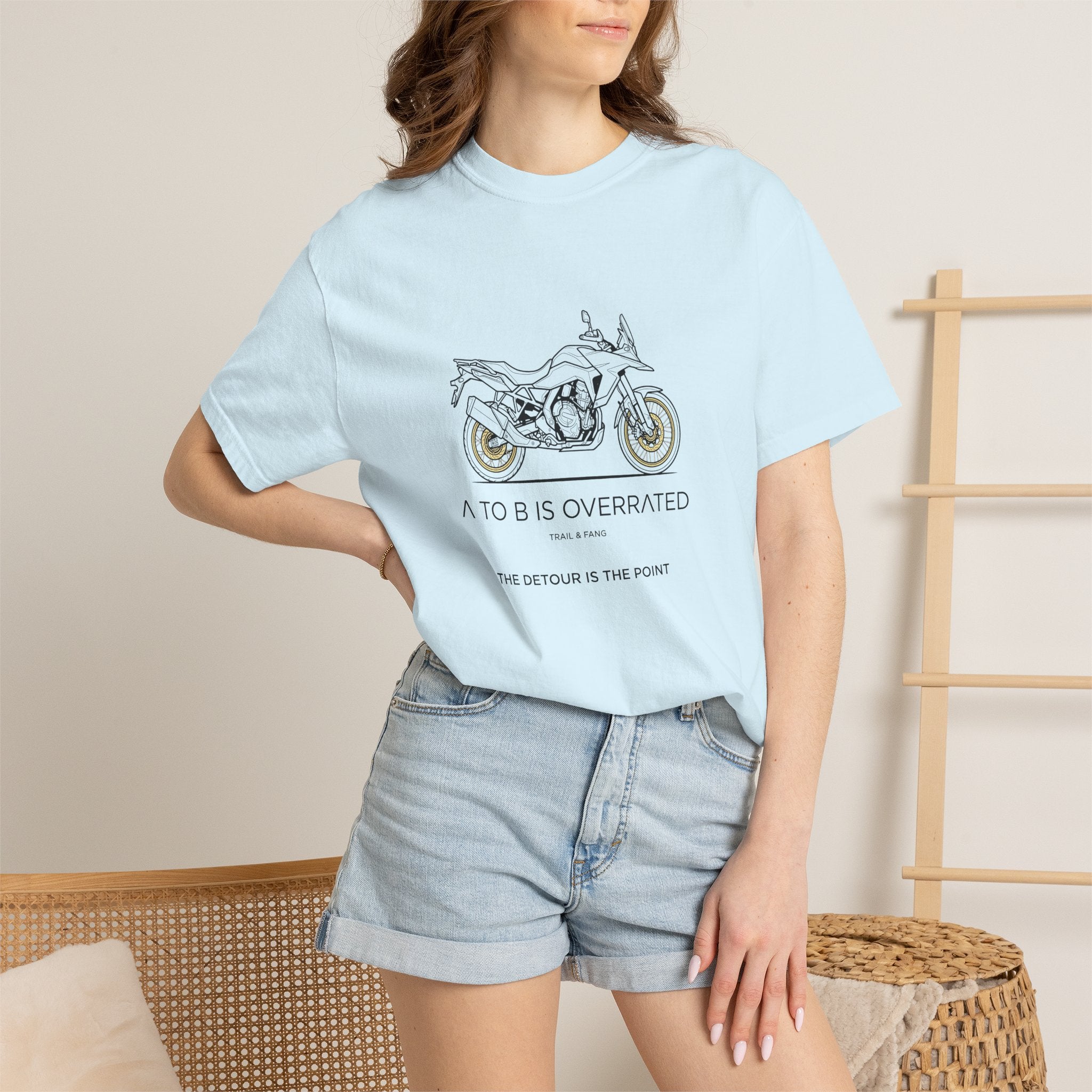 Le détour, c'est le but : T-shirt moto-aventure