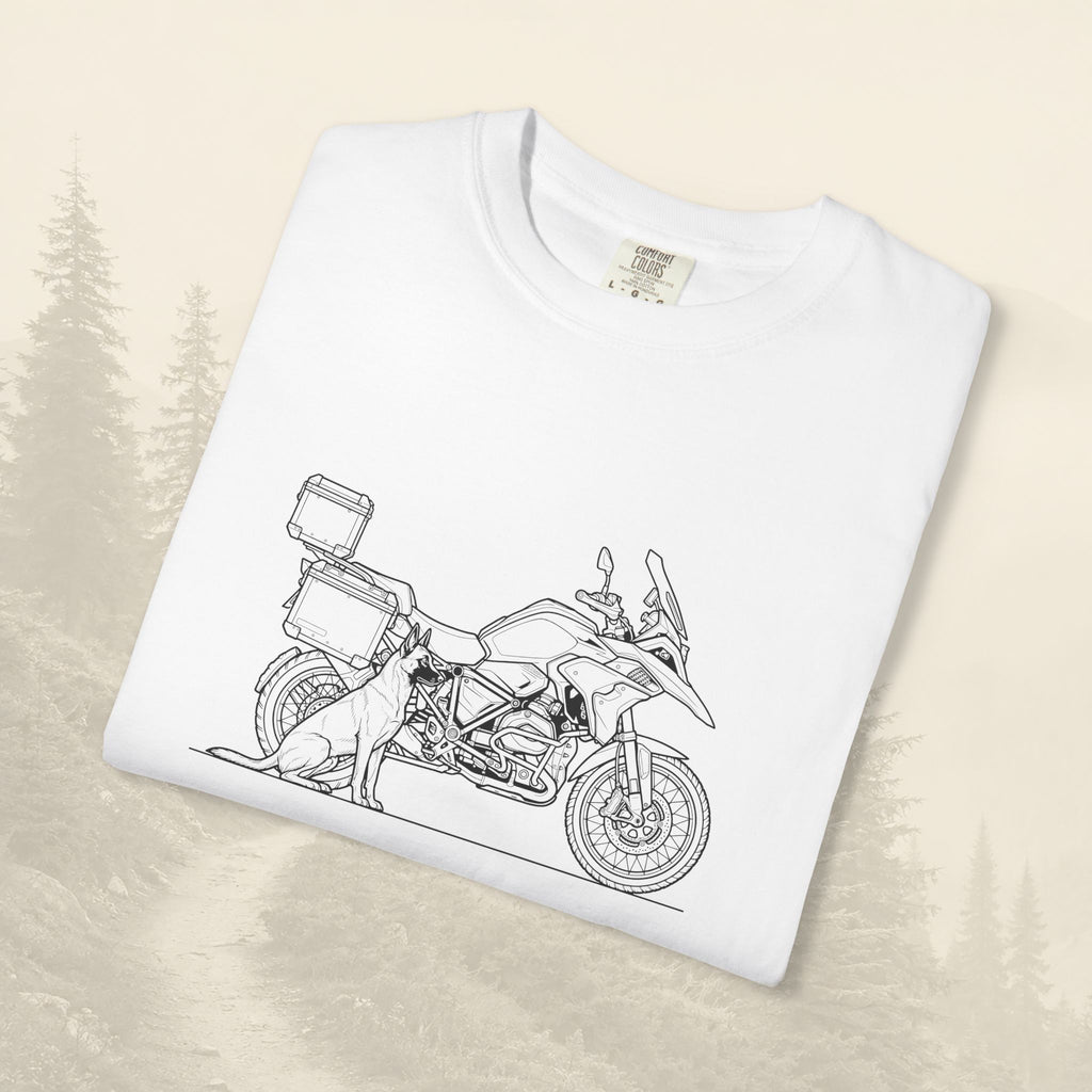 T-shirt moto d'aventure « Certains motards voyagent seuls »