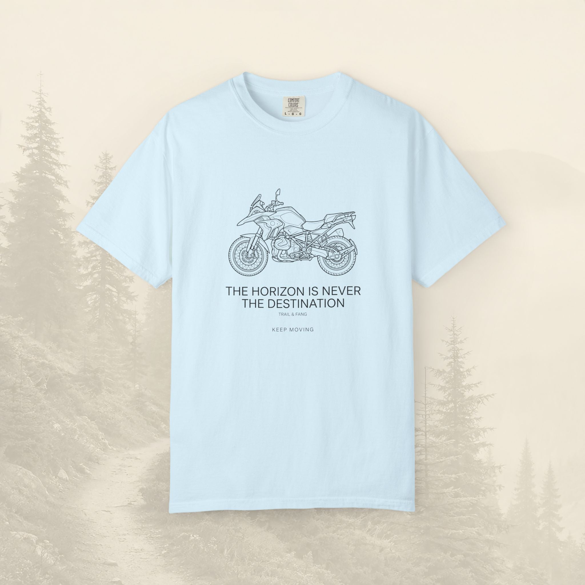 T-shirt moto Trail & Fang Horizon Destination Adventure
