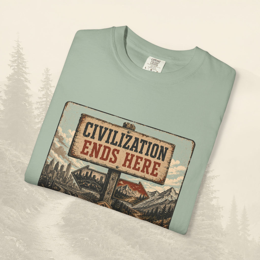 T-shirt La civilisation s'arrête ici