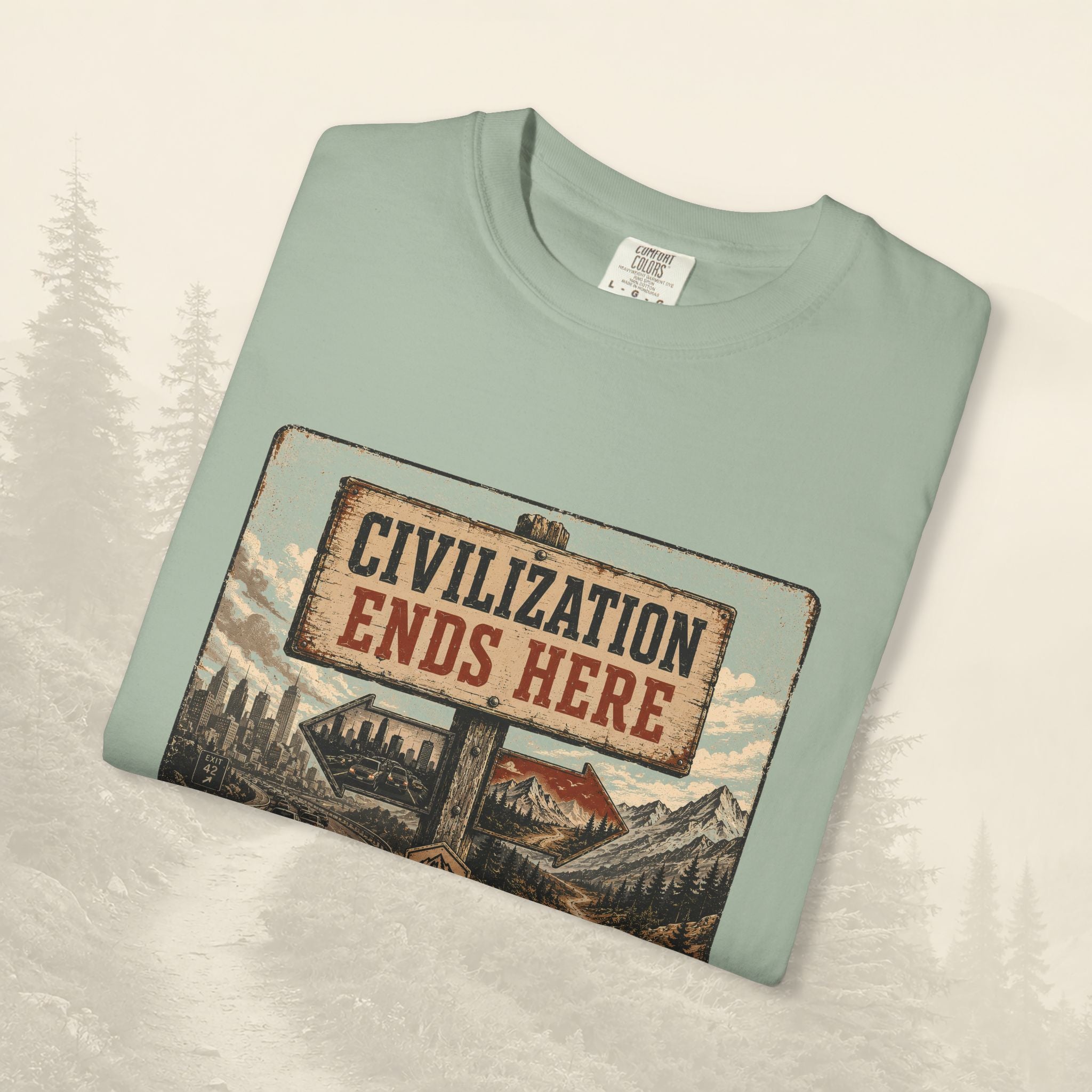 T-shirt La civilisation s'arrête ici