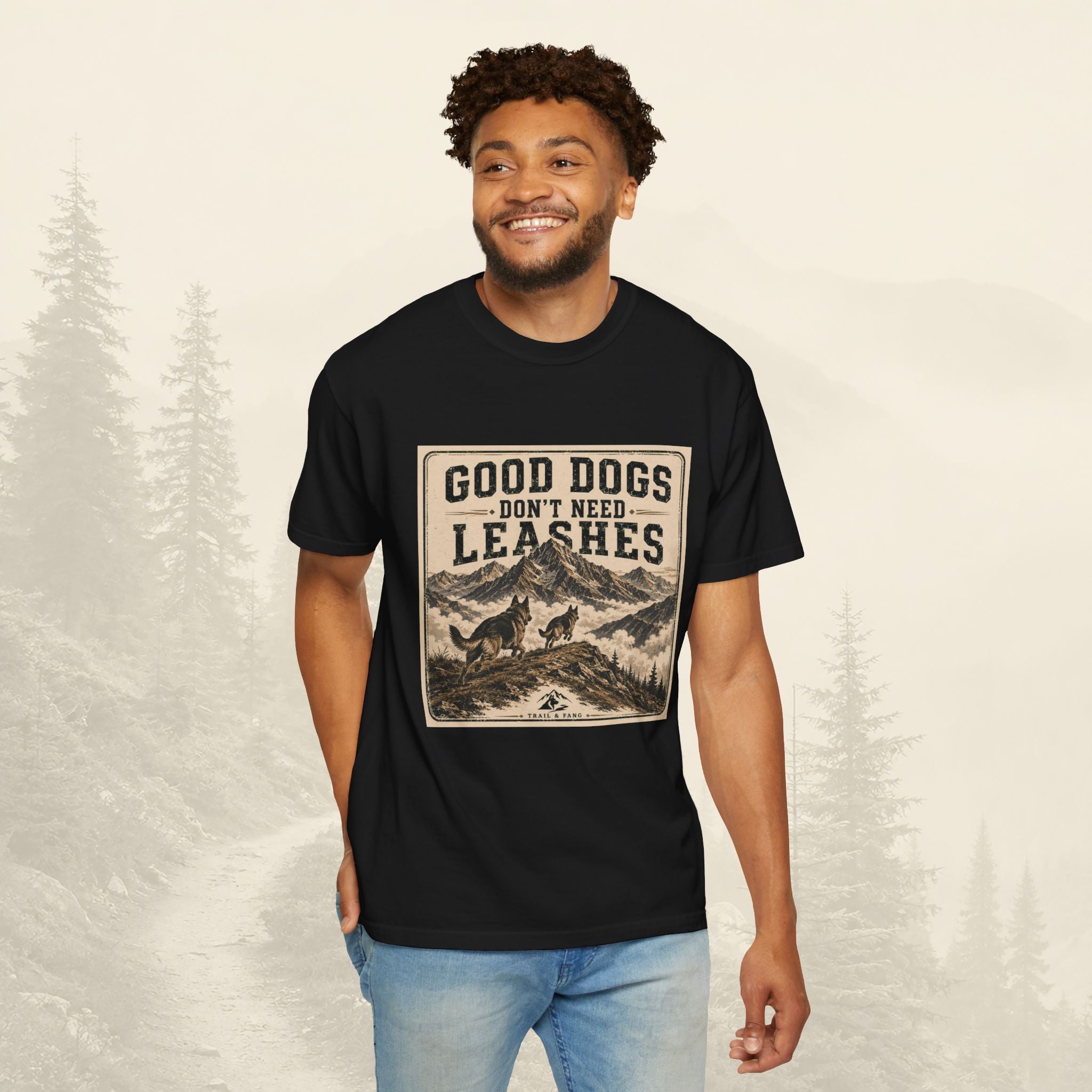 T-shirt "Les bons chiens n'ont pas besoin de laisse"